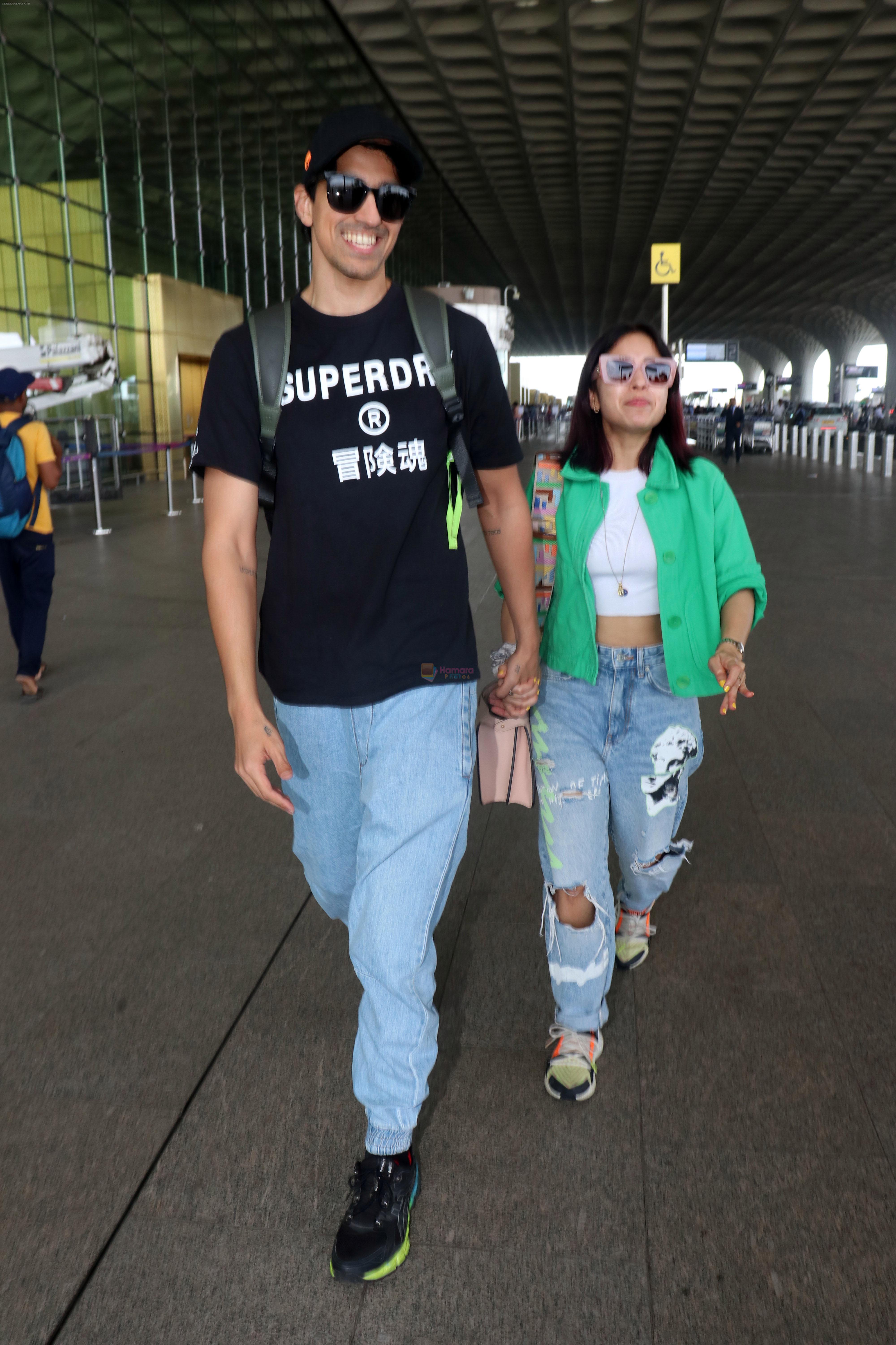 Shweta Tripathi with spouse Chaitanya Sharma heading out for vacation on 21 Jun 2023