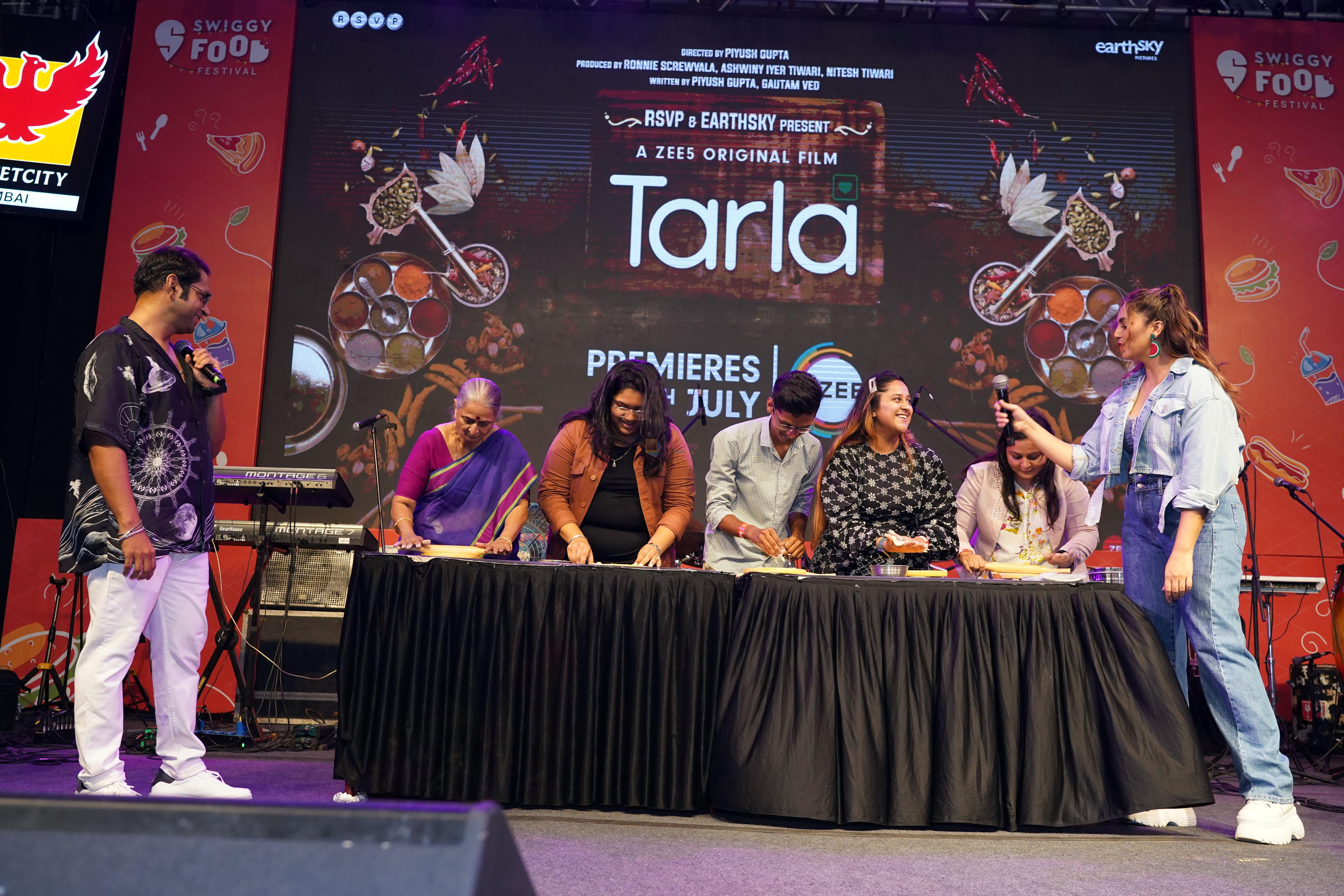 Huma Qureshi, Sharib Hashmi at the Swiggy food festival for the trailer launch of film Tarla on 23 Jun 2023