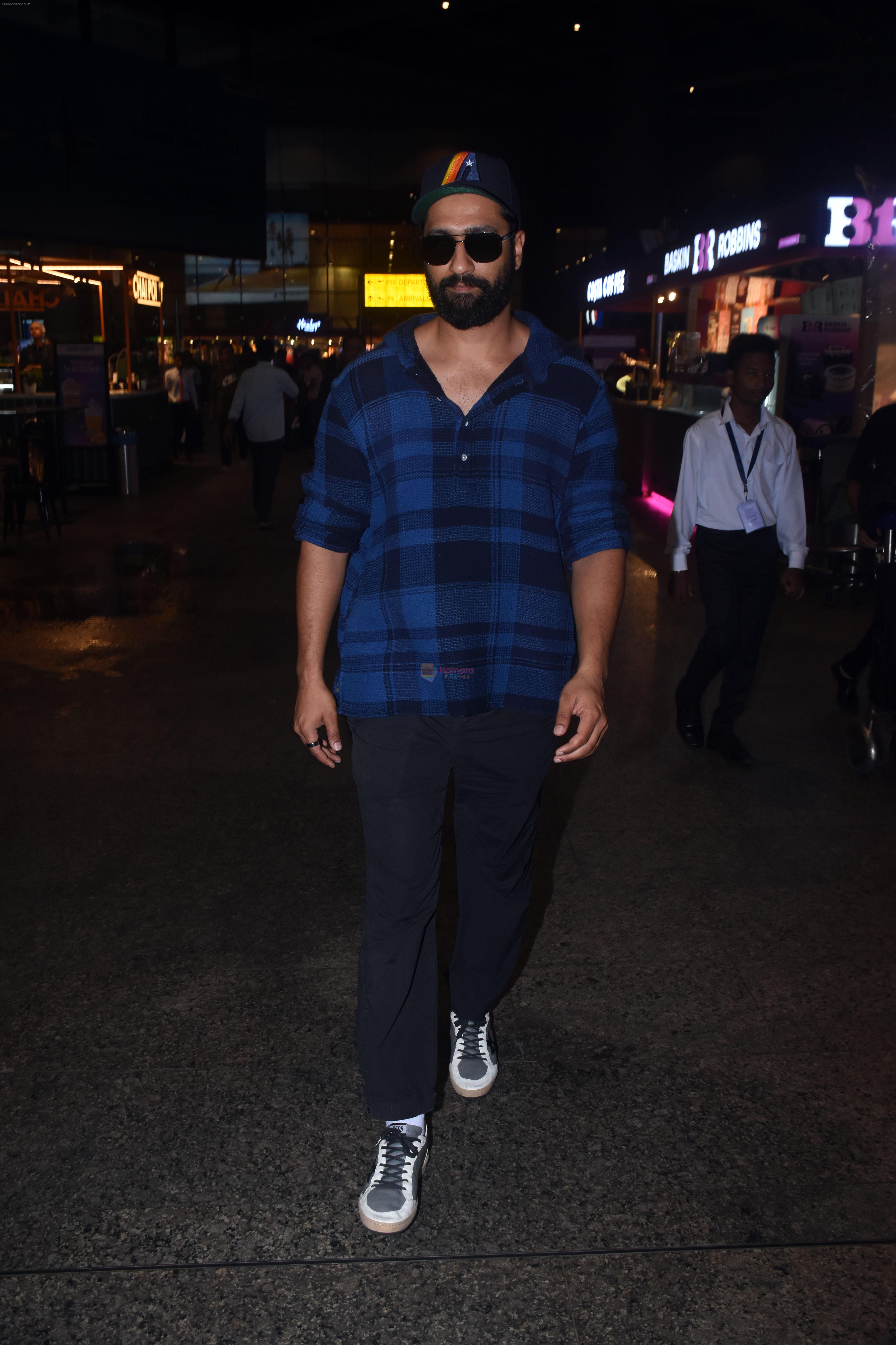 Vicky Kaushal seen in goggles at the airport on wee hours of 2 July 2023