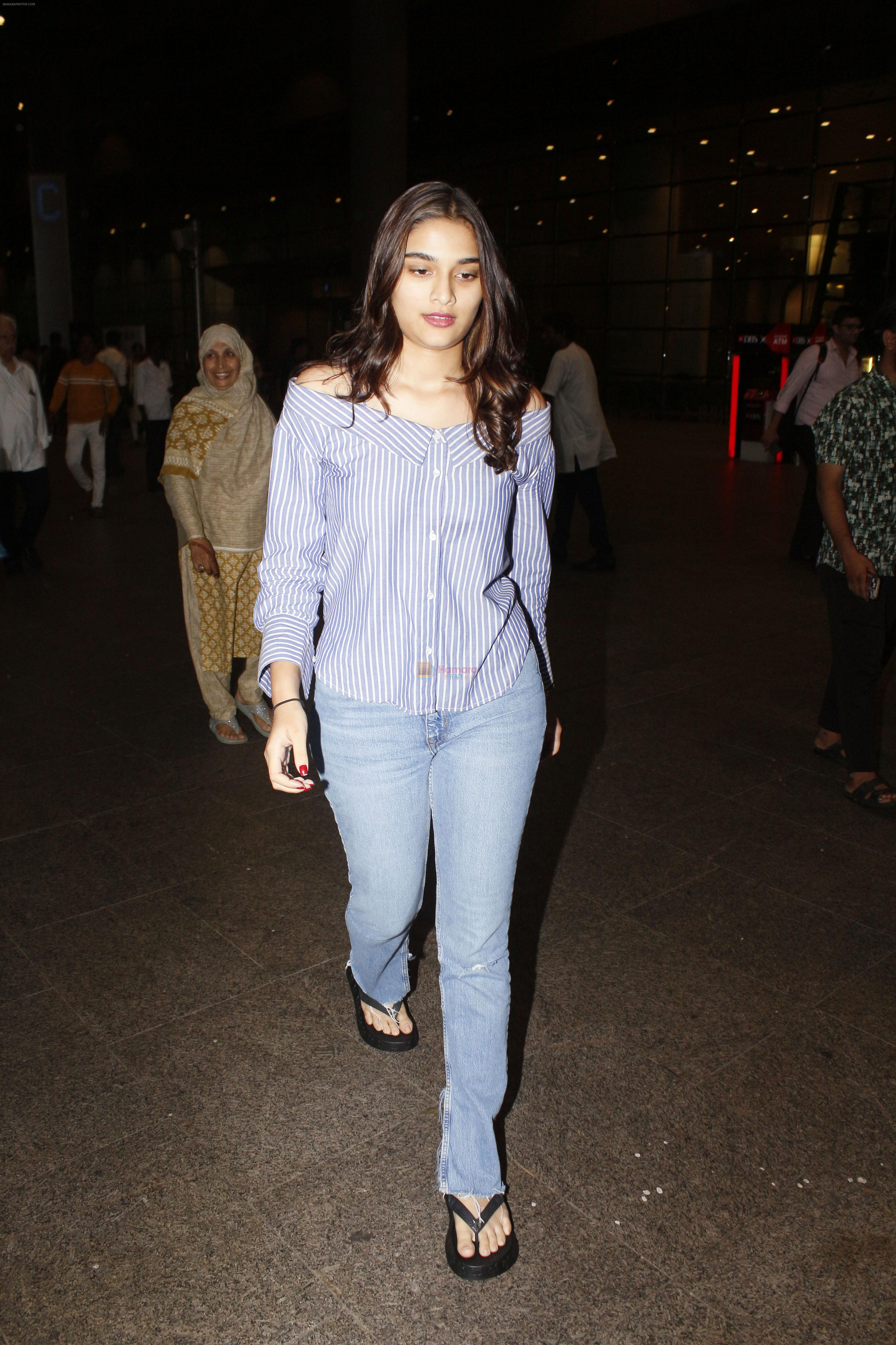 Saiee Manjrekar seen at the airport on wee hours of 5 July 2023