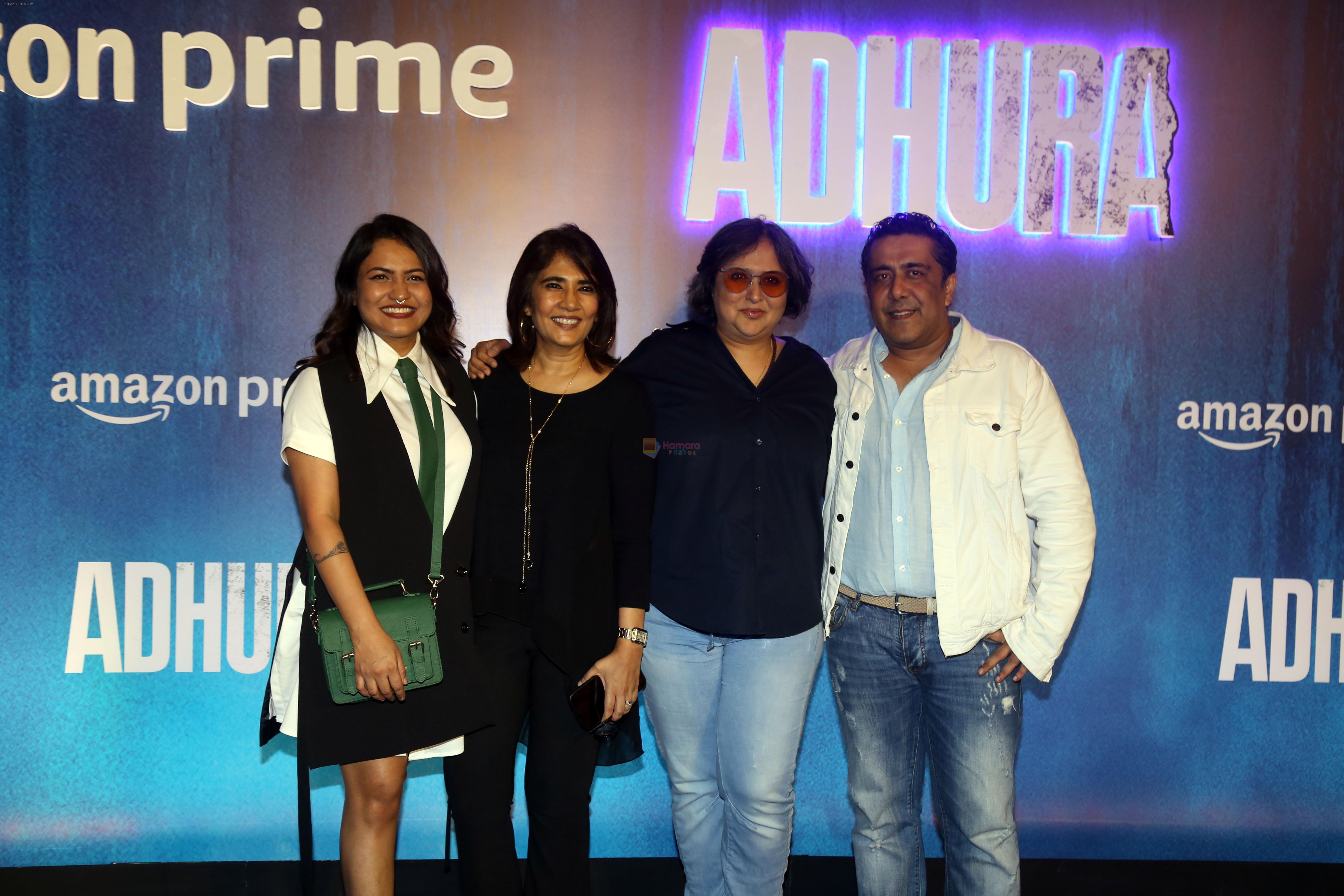 Madhu Bhojwani, Monisha Advani, Gauravv K. Chawla at the Screening of Horror Series Adhura on 6 July 2023