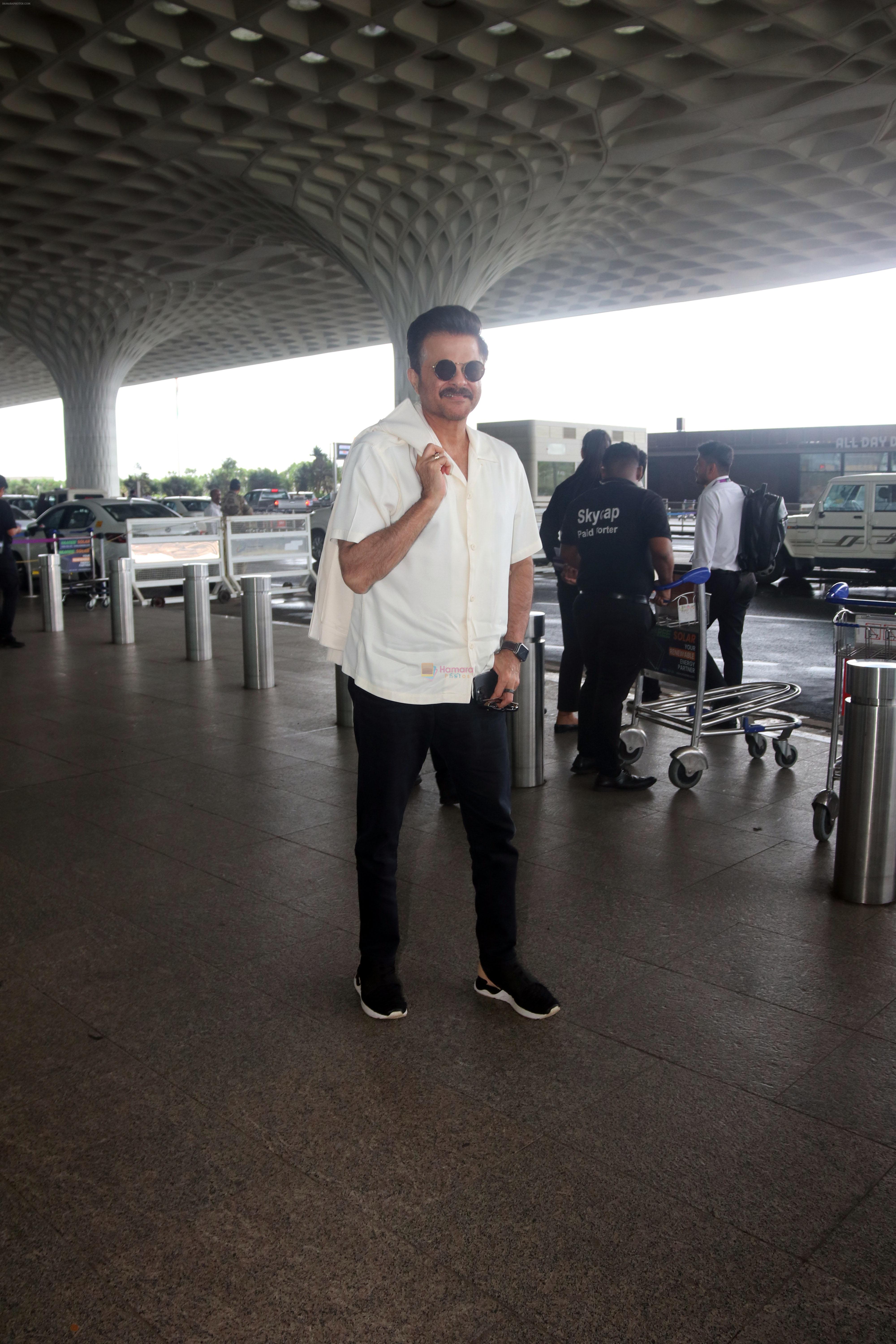 Anil Kapoor seen at the airport on 7 July 2023