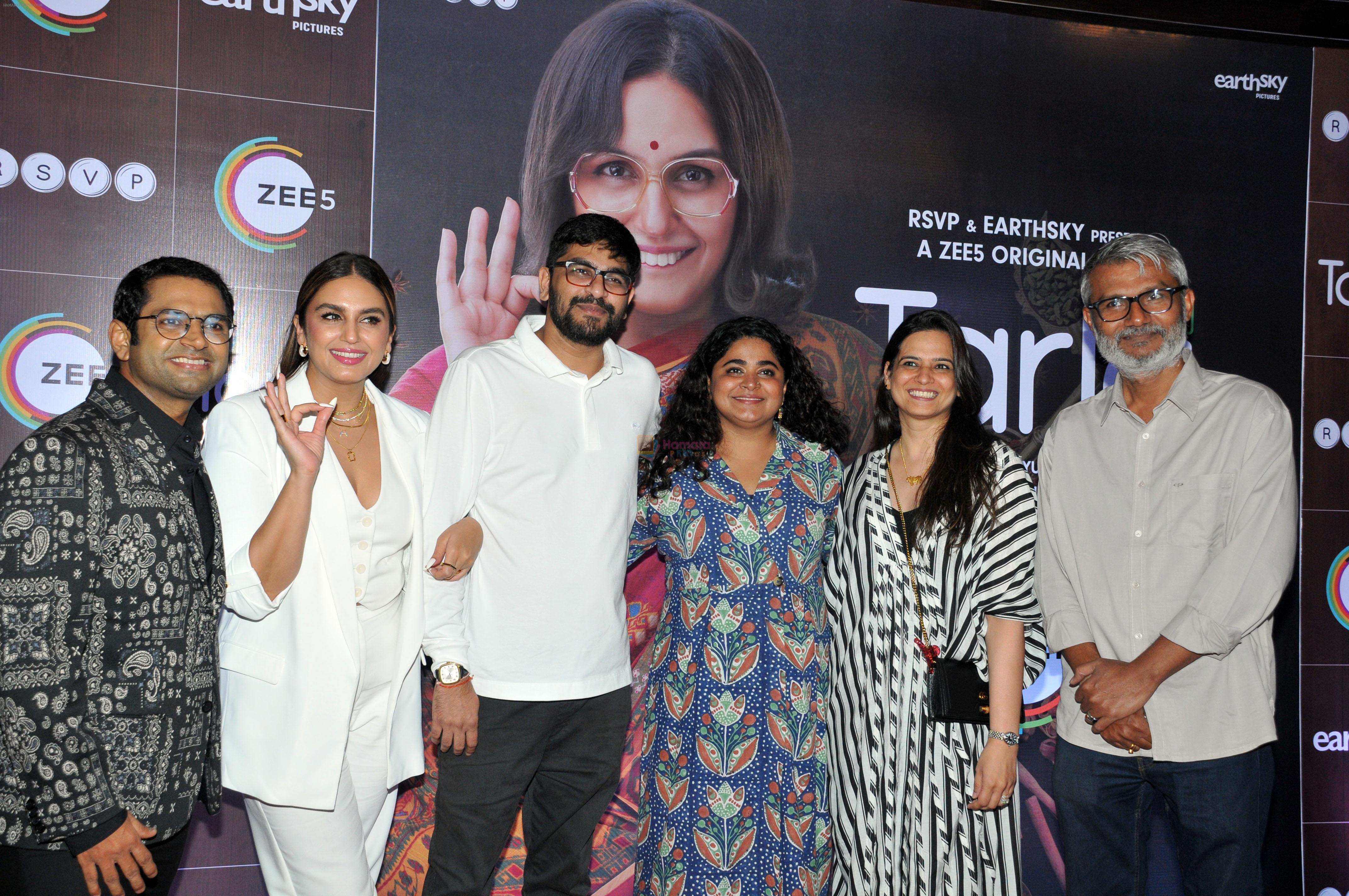 Sharib Hashmi, Huma Qureshi, Piyush Gupta, Ashwiny Iyer Tiwari, Nitesh Tiwari at the Screening of film Tarla on 6 July 2023