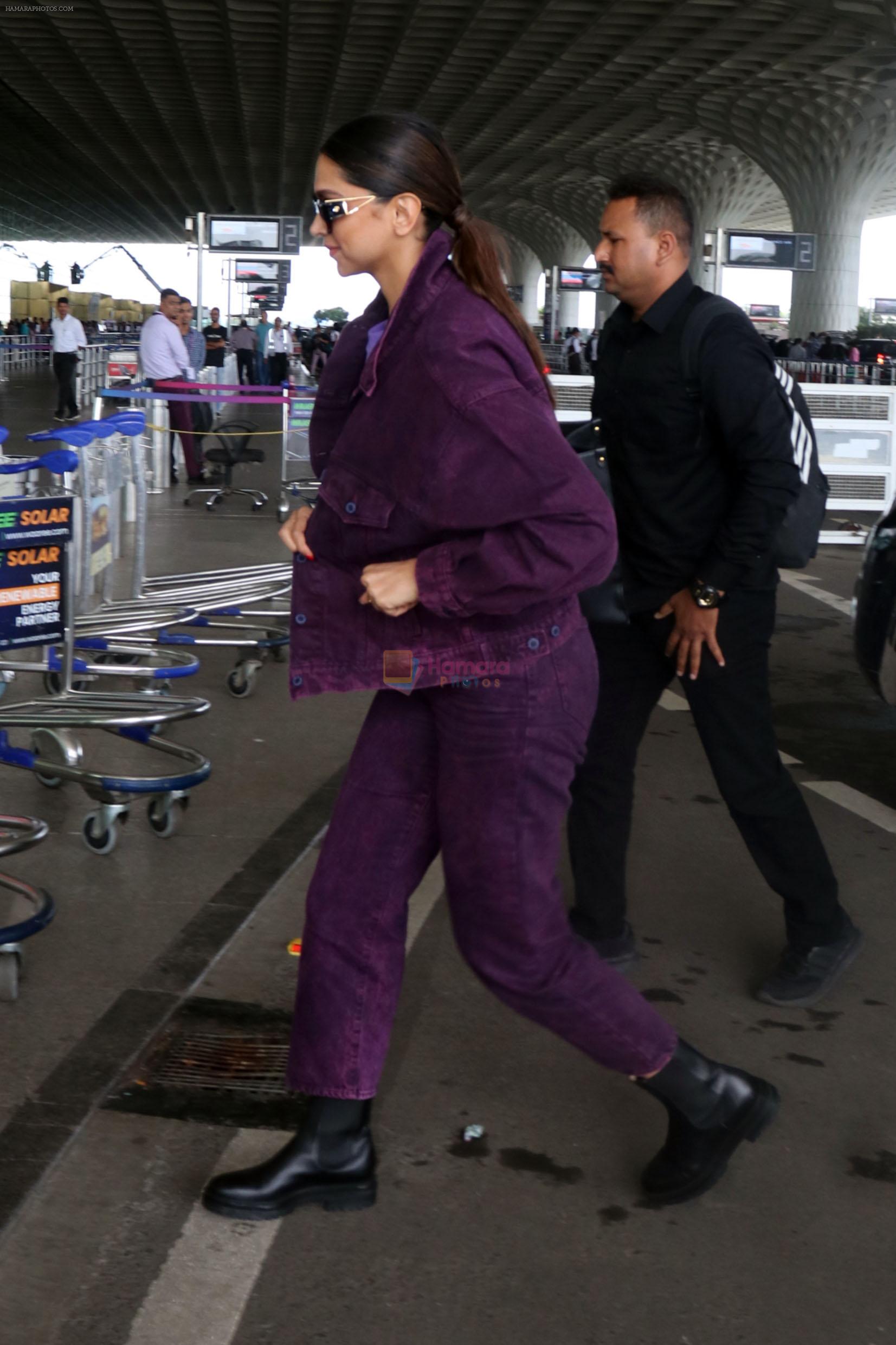 Deepika Padukone covered in Indigo seen at the airport on 11 July 2023