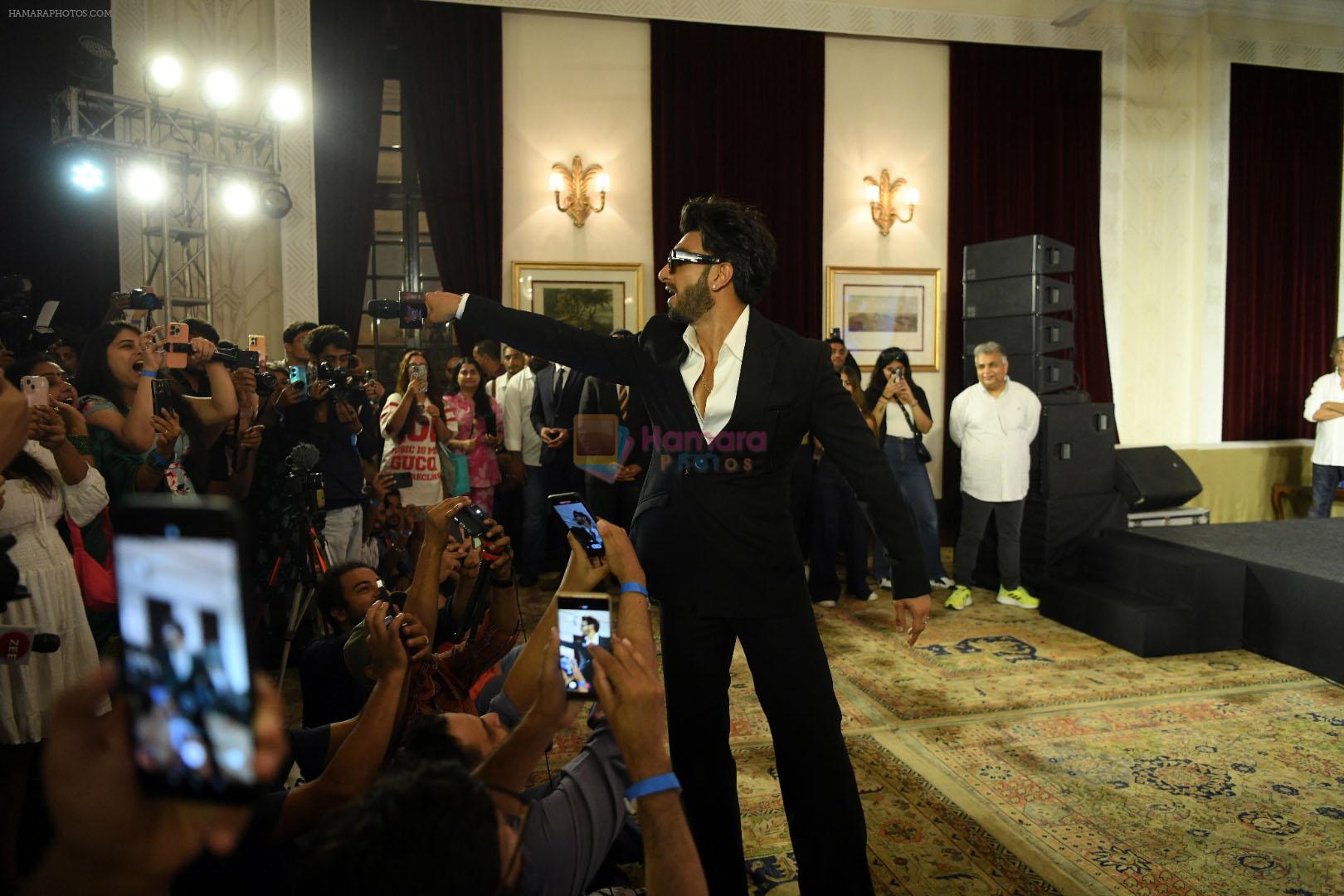 Ranveer Singh at the press conference of movie Rocky Aur Rani Ki Prem Kahani in Delhi on 18 July 2023