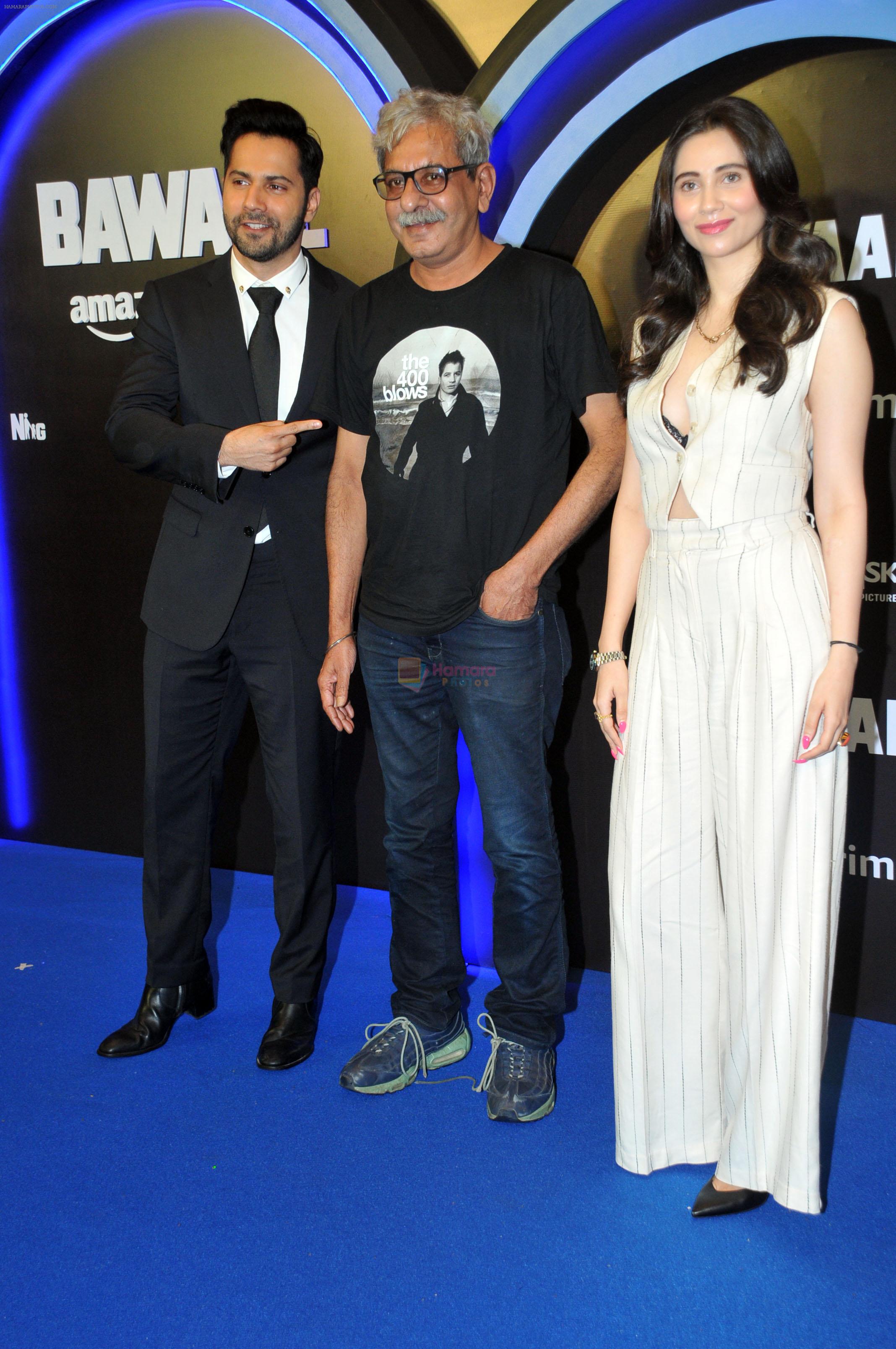 Sriram Raghavan, Varun Dhawan, Zahrah S Khan at Bawaal movie premiere on 18 July 2023