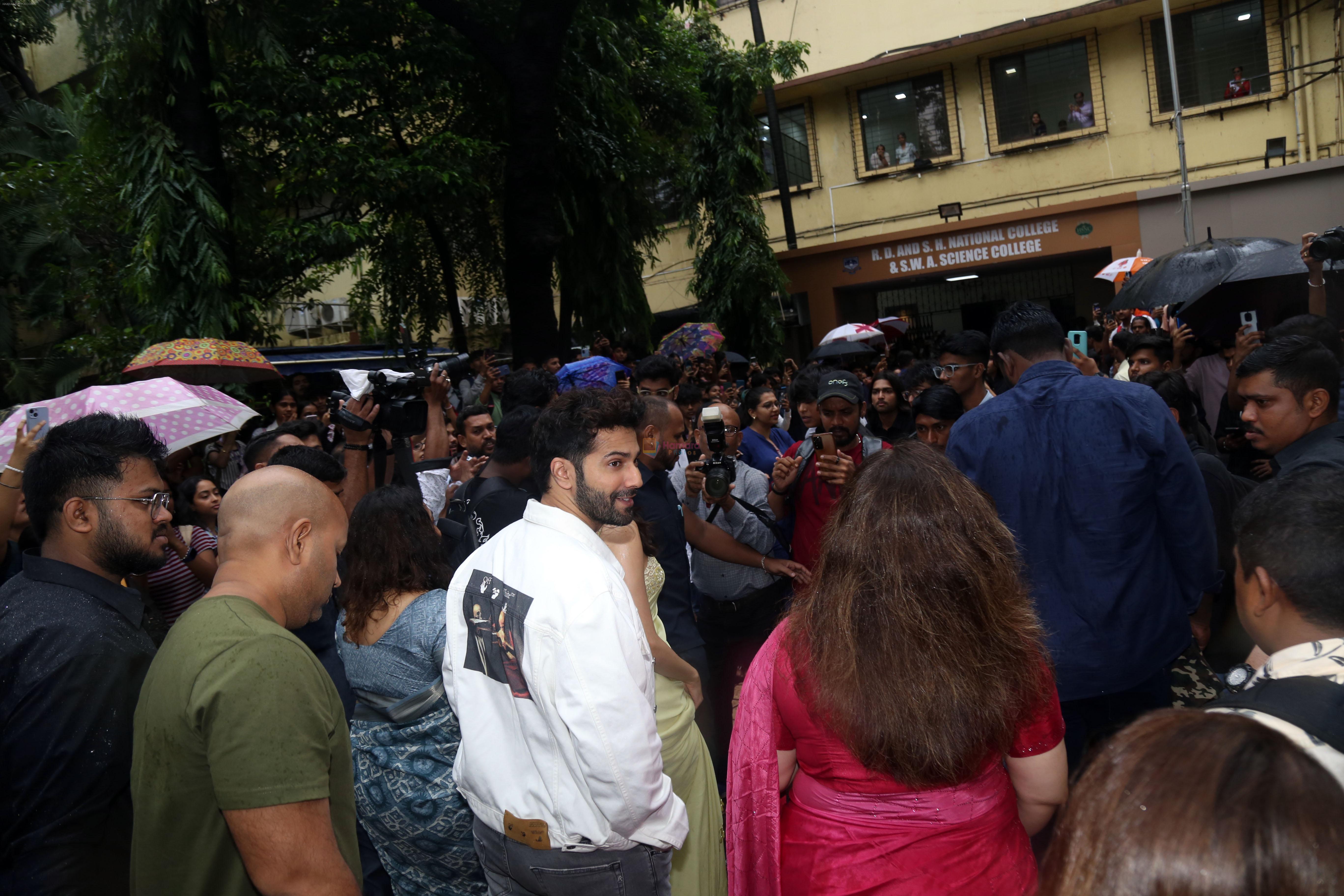Varun Dhawan at the National College for Bawaal movie promotion on 24 July 2023
