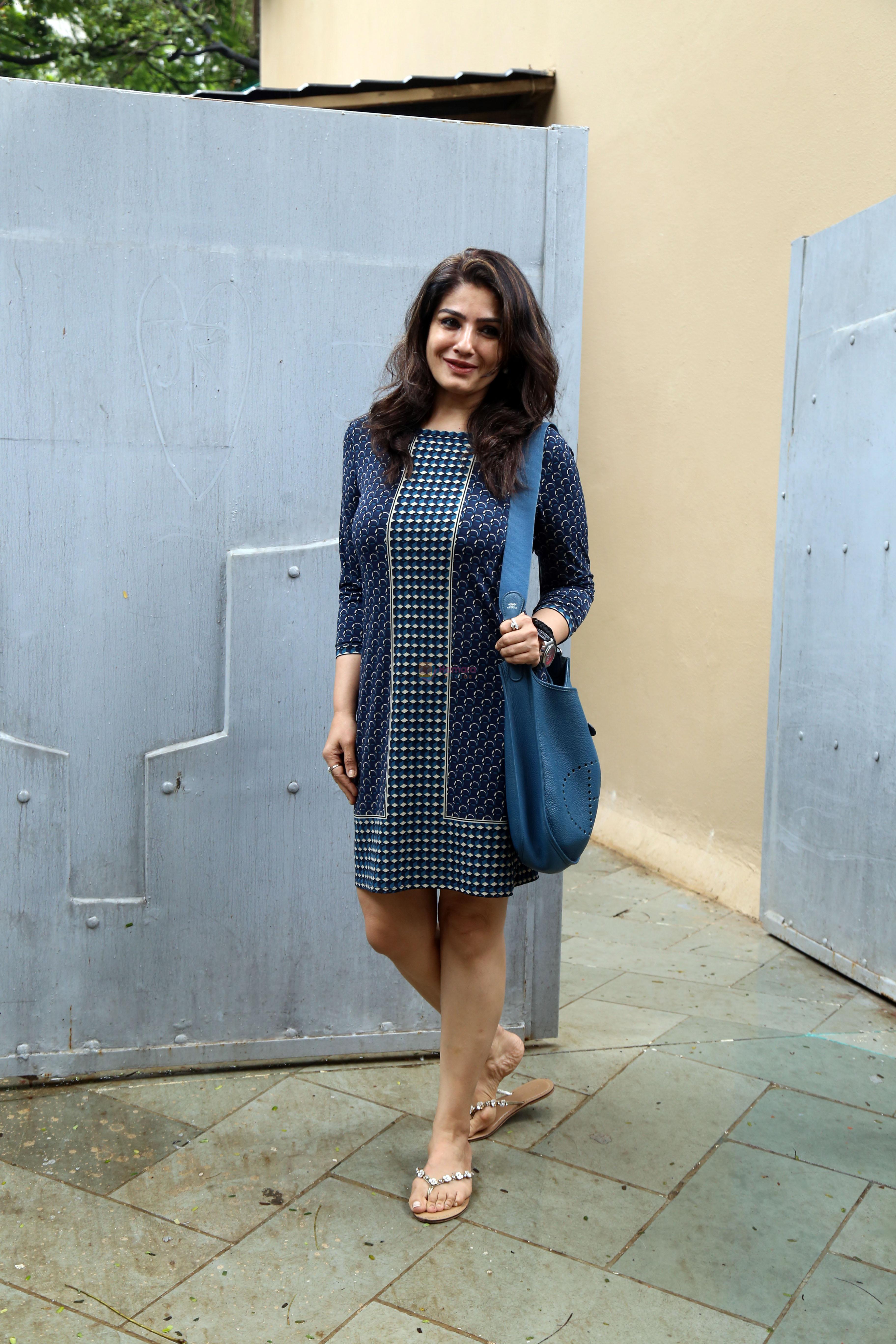 Raveena Tandon seen outside Cafe in Bandra on 24 July 2023