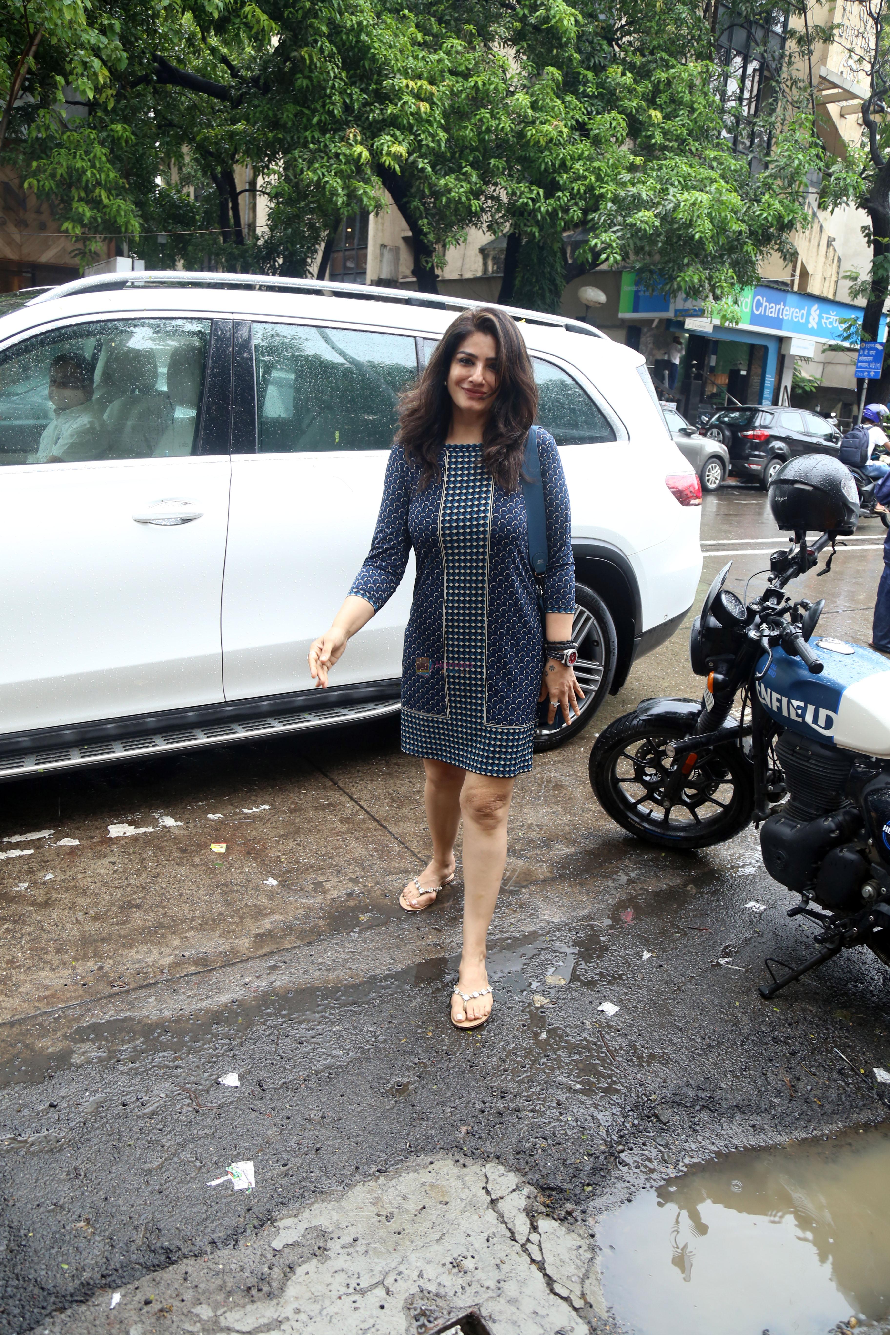 Raveena Tandon seen outside Cafe in Bandra on 24 July 2023