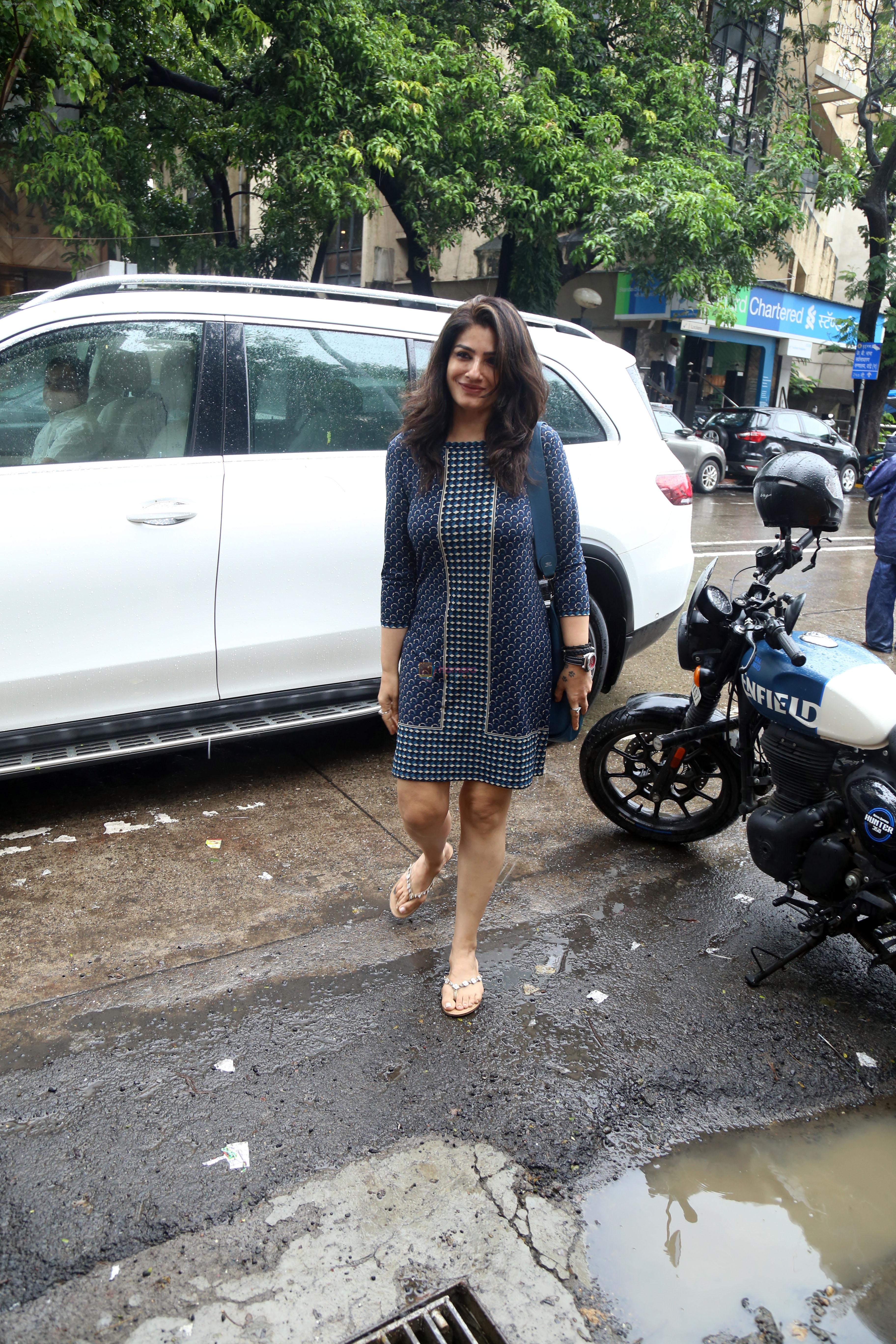 Raveena Tandon seen outside Cafe in Bandra on 24 July 2023