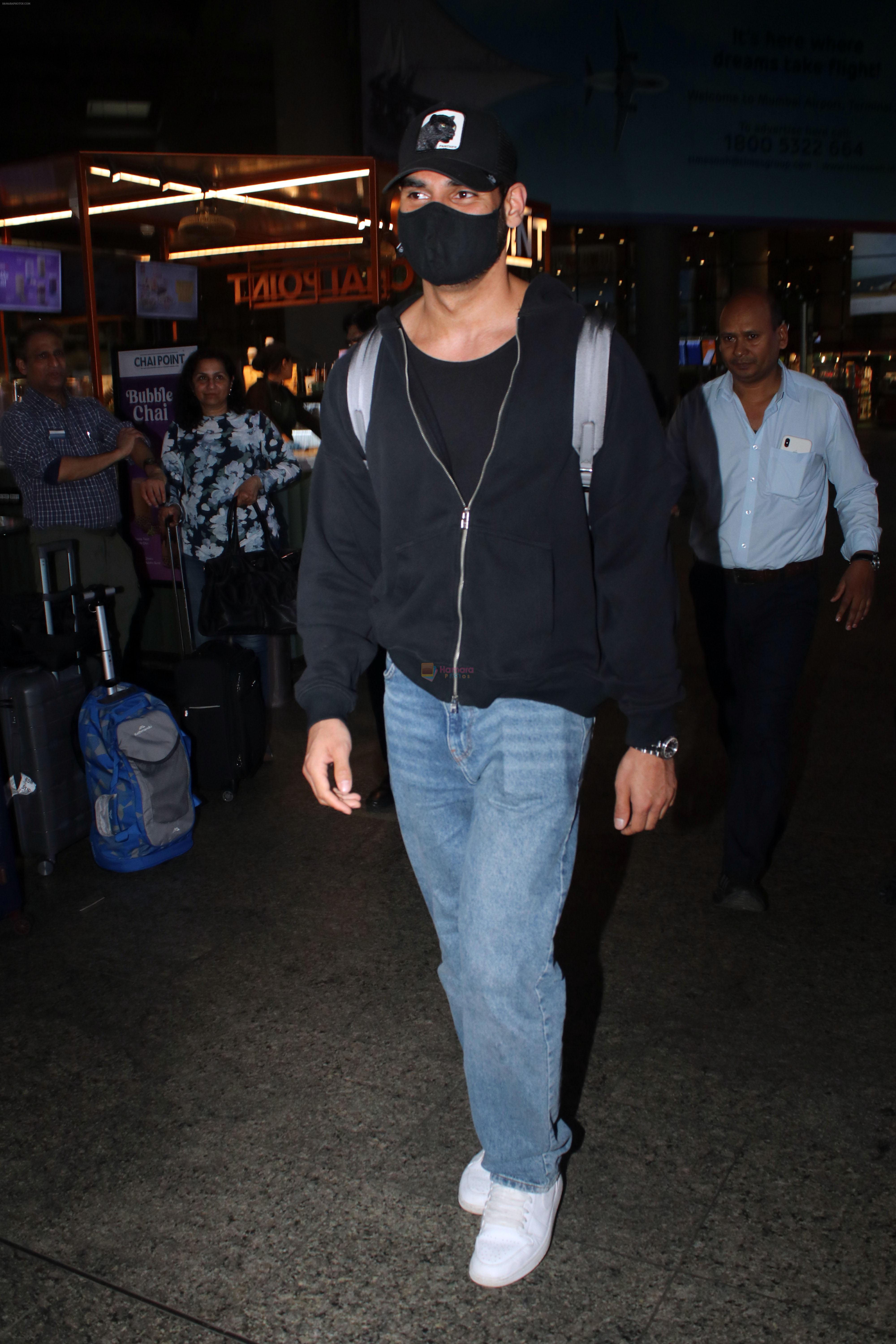 Ahan Shetty seen at the airport on 24 July 2023