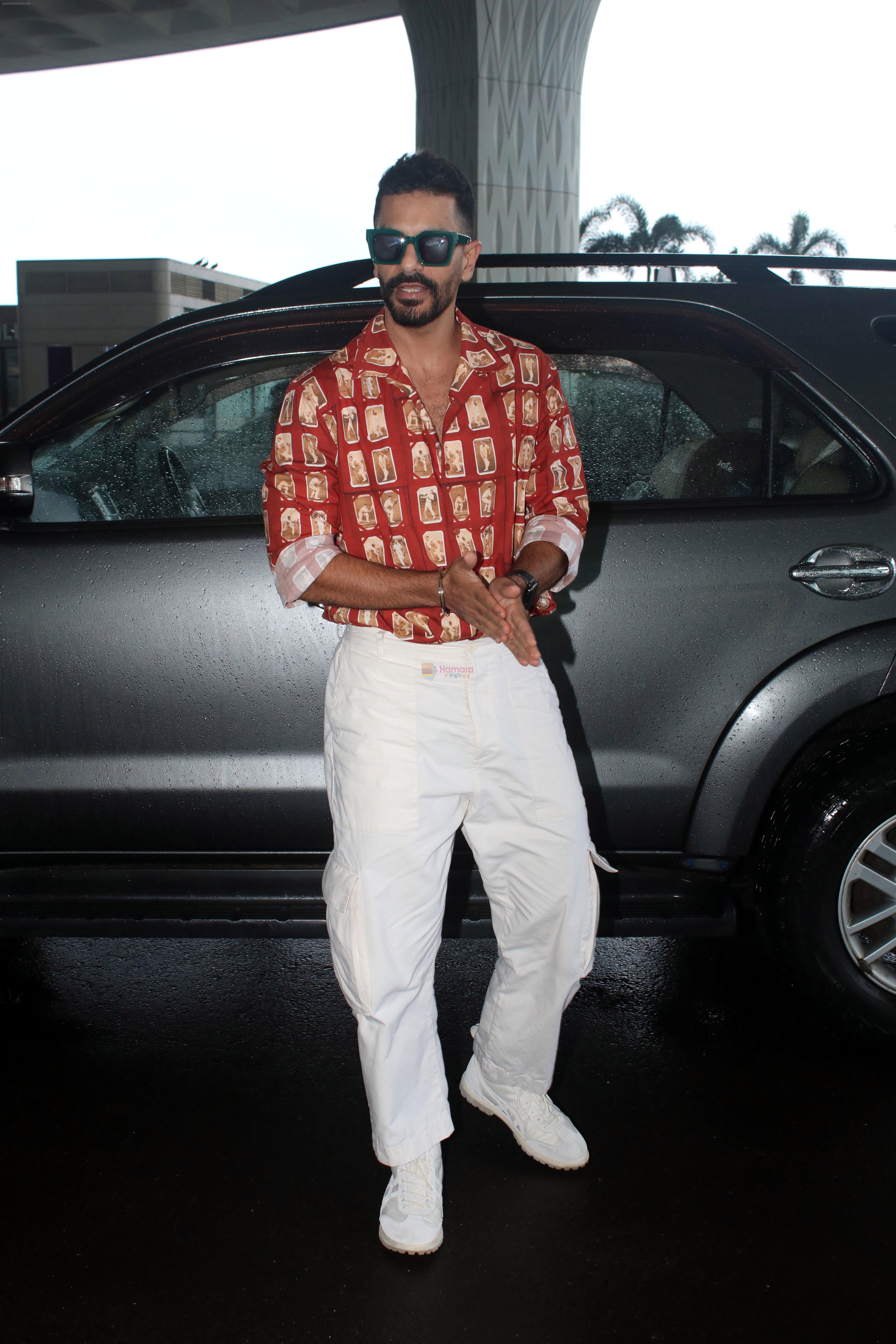 Angad Bedi seen at the airport on 26 July 2023