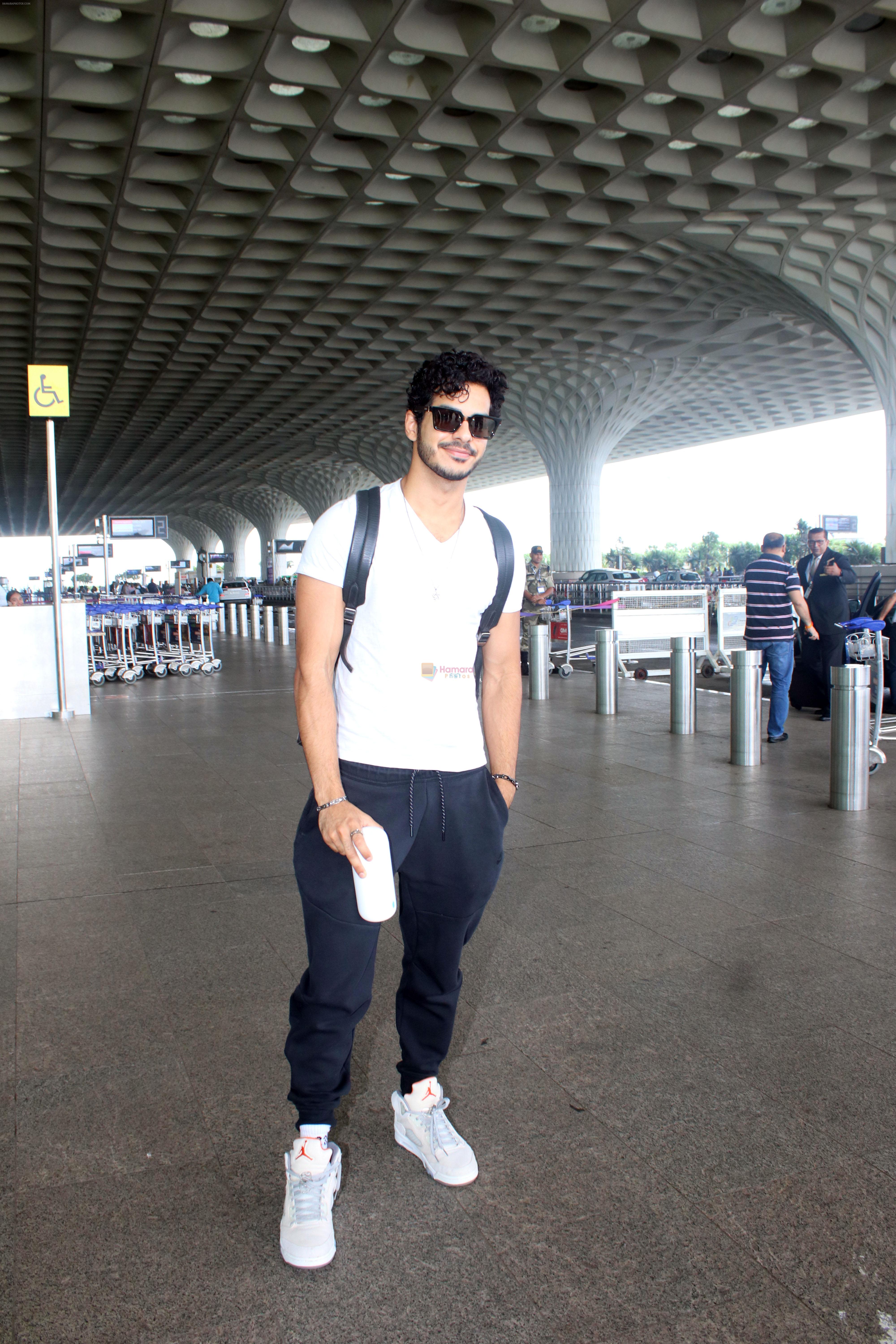 Ishaan Khattar seen at the airport on 29 July 2023