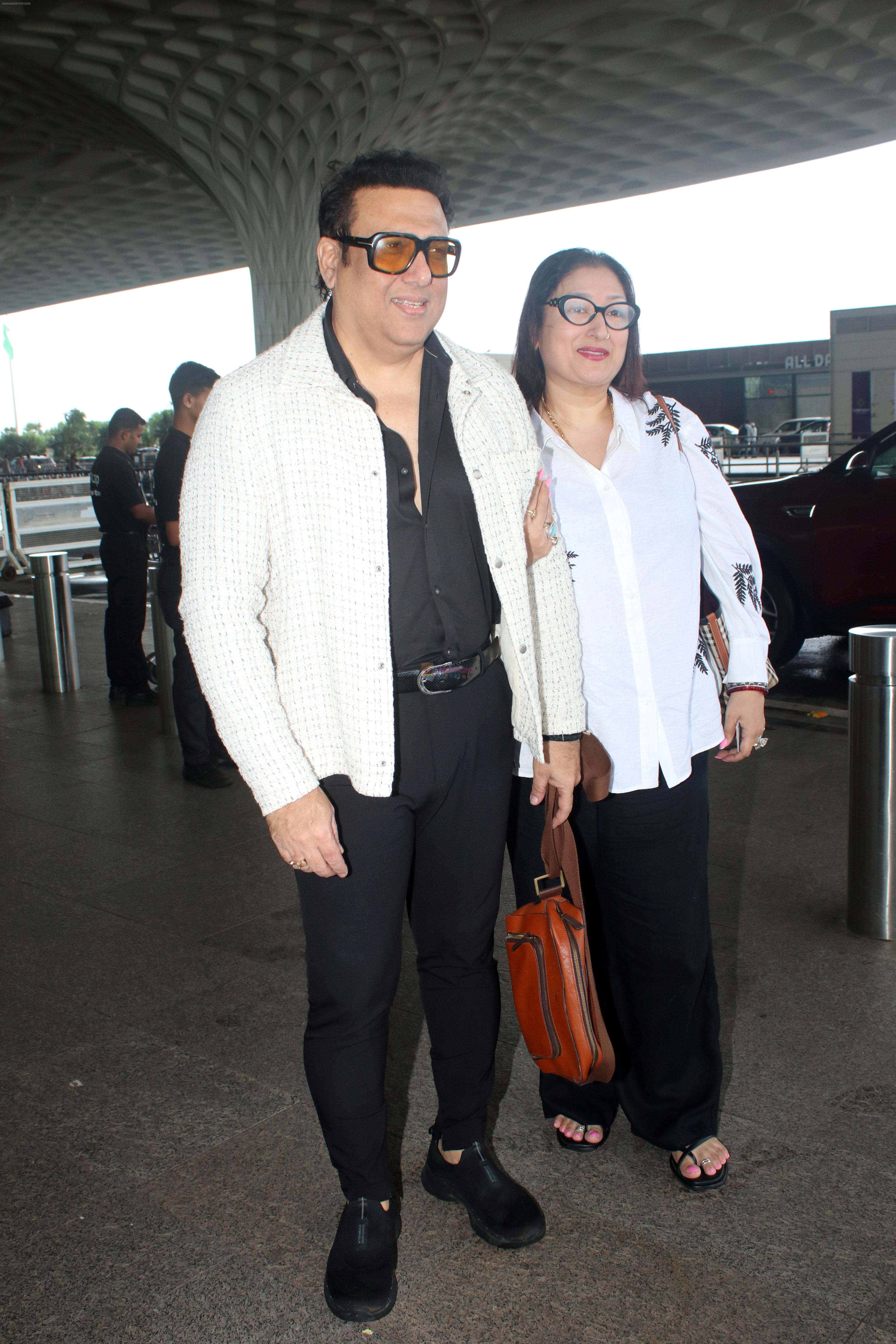Govinda, Sunita Ahuja seen at the airport on 29 July 2023