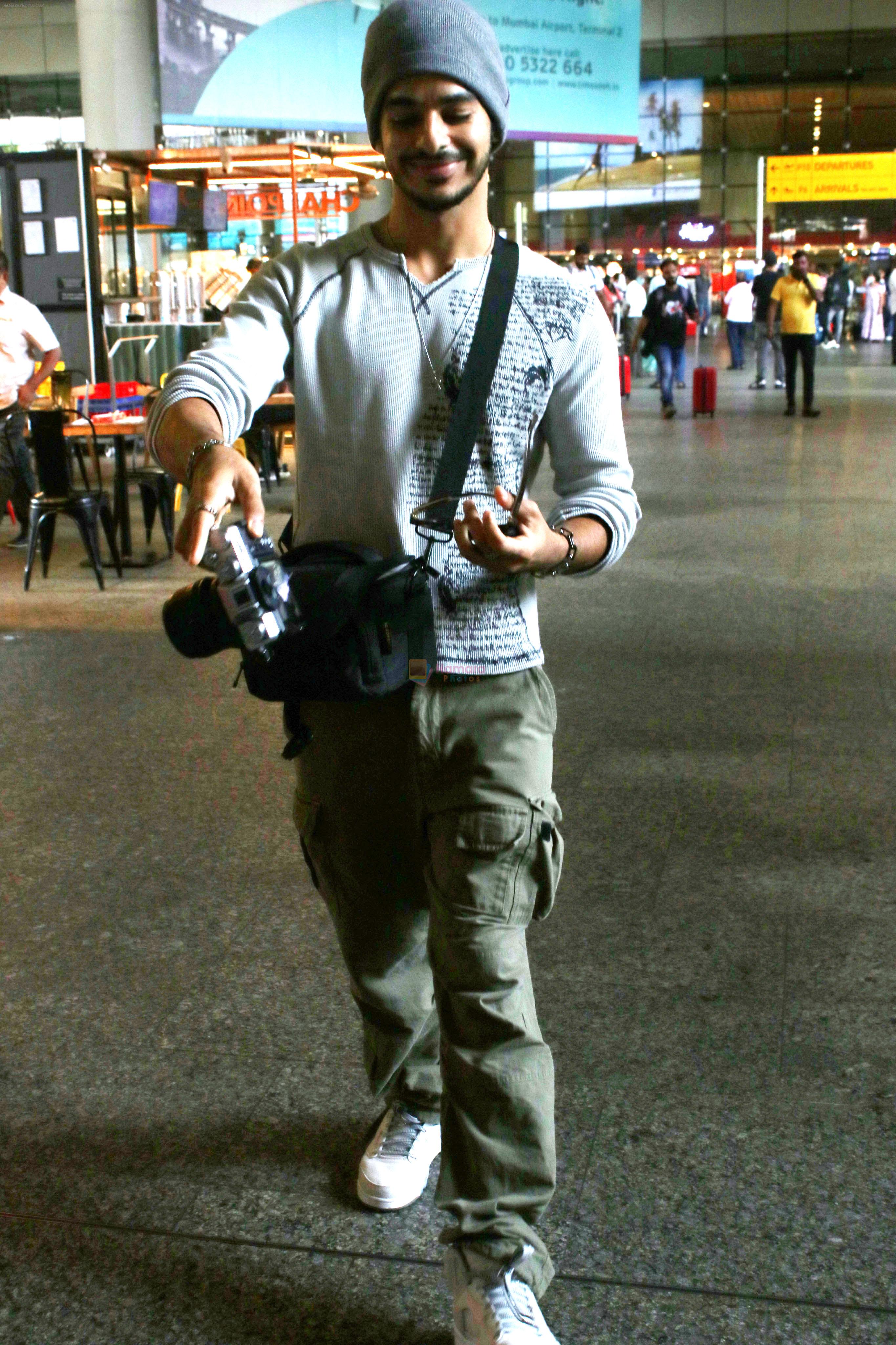 Ishaan Khattar seen at the airport on 30 July 2023