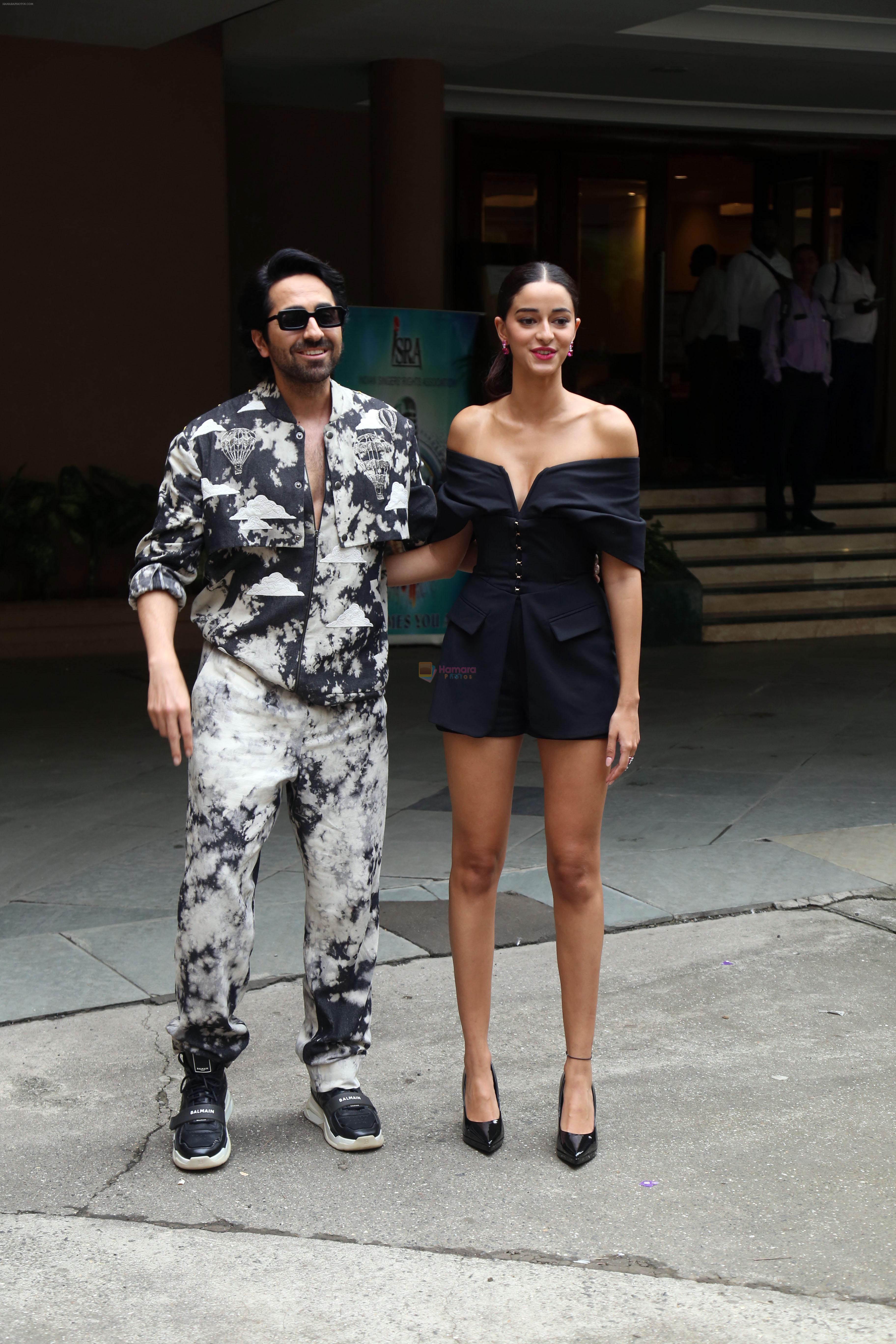 Ananya Panday, Ayushmann Khurrana promoting Dream Girl 2 in Andheri on 31 July 2023