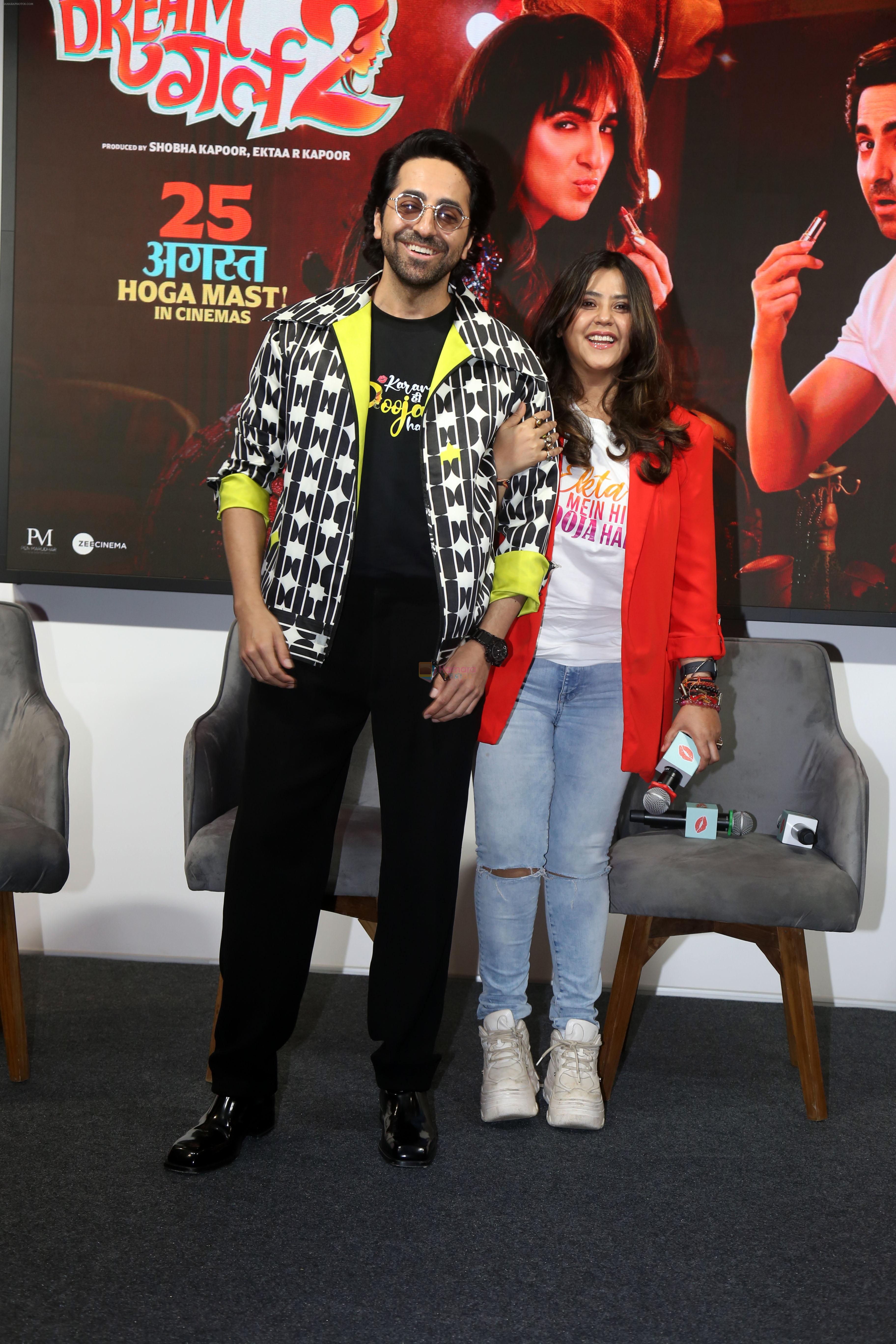 Ayushmann Khurrana, Ekta Kapoor at Dream Girl 2 Trailer Launch on 1 Aug 2023