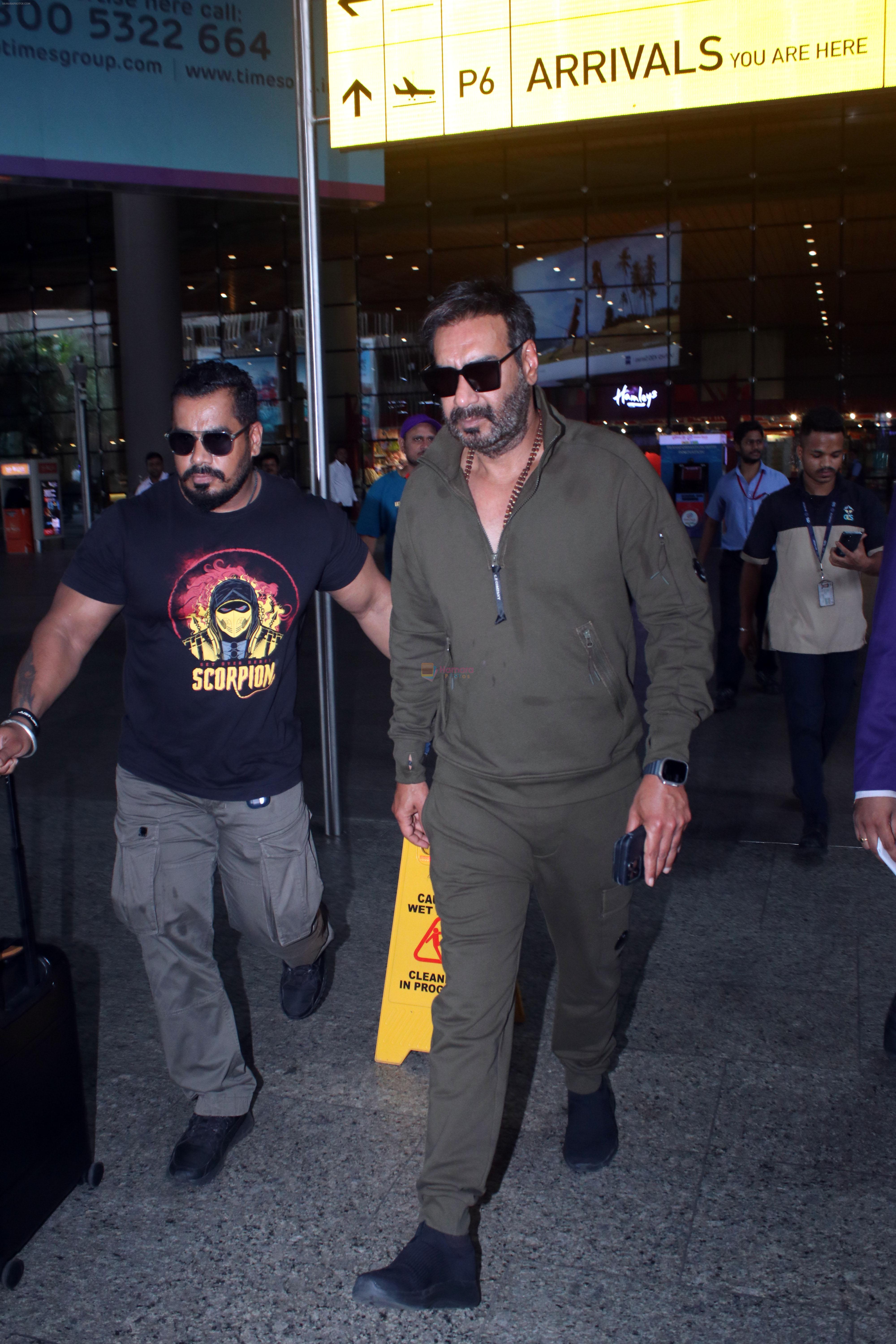Ajay Devgn seen at the airport on 5th August 2023