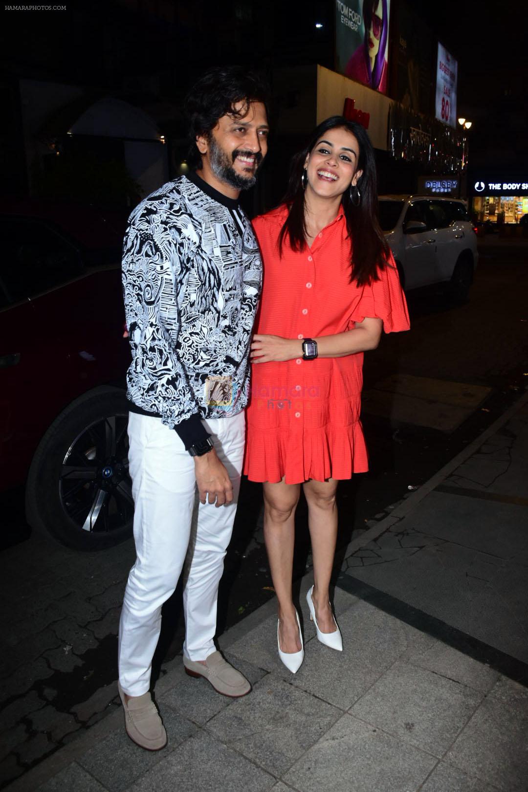 Genelia D'souza, Riteish Deshmukh at the Success Party of film Trial Period on 8th August 2023