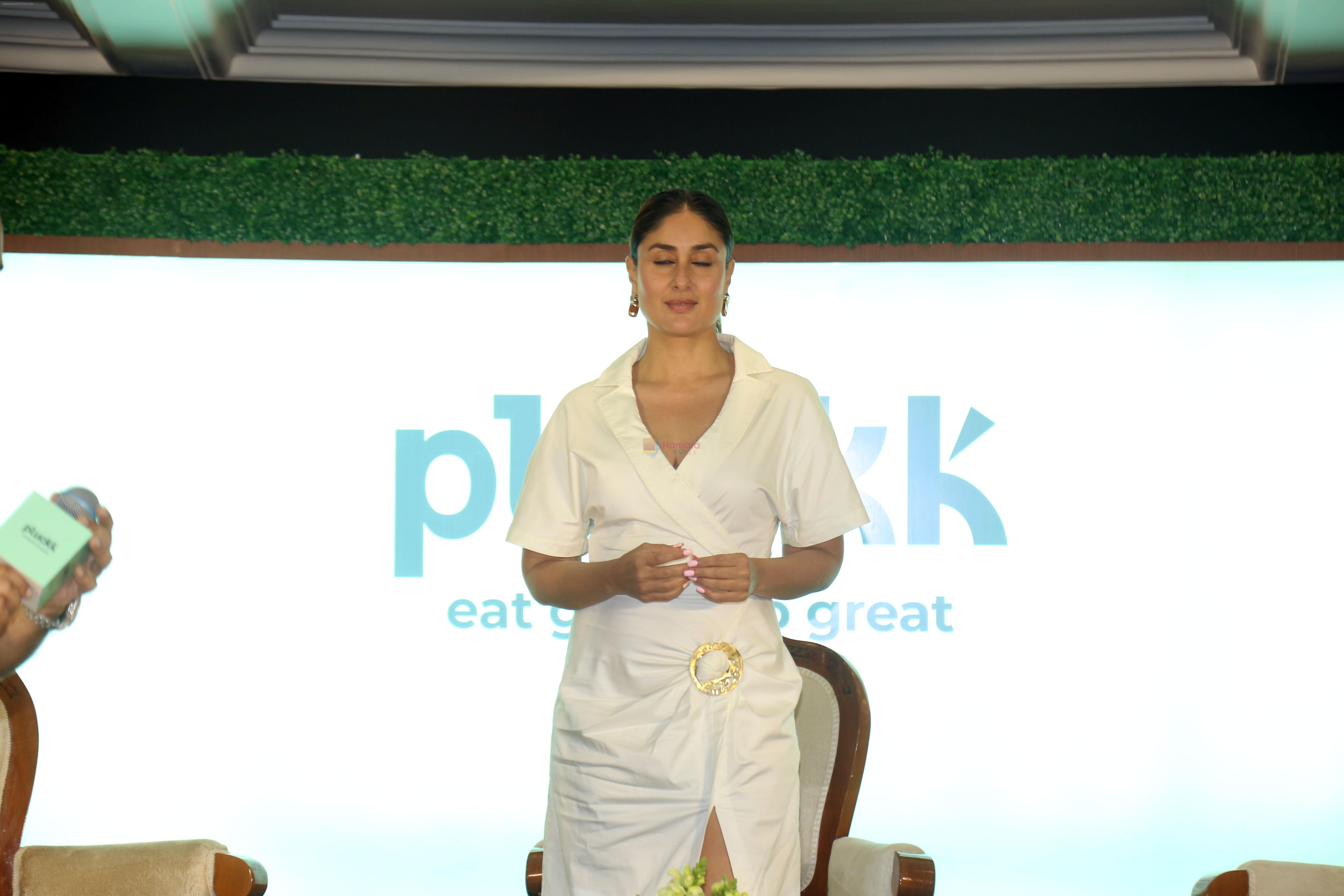 Kareena Kapoor at the press conference promoting Pluckk India leading foodtech D2C Company on 9th August 2023