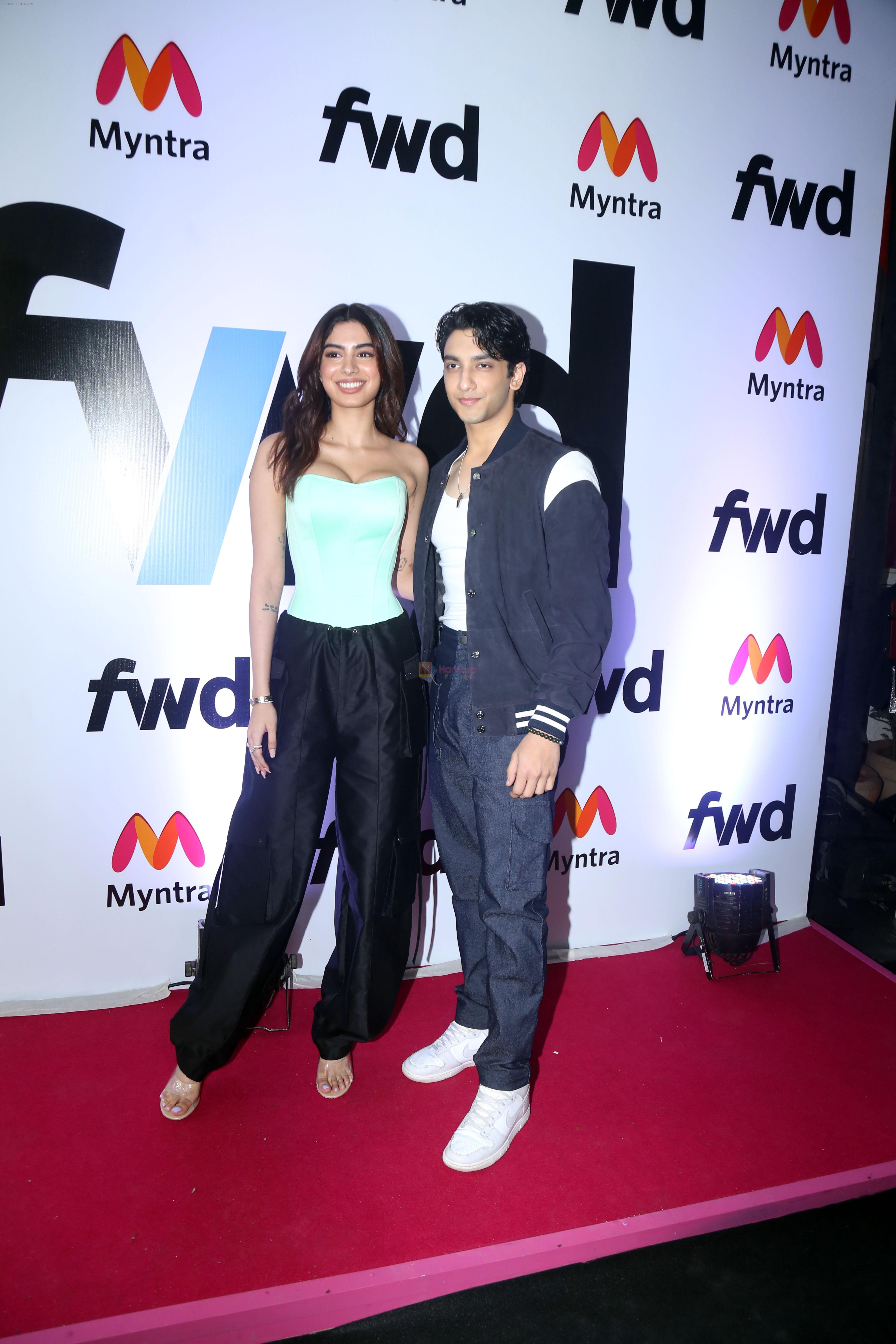Khushi Kapoor, Vedang Raina on the Pink Carpet of The Myntra Coolest Evening with the Star Fashion Trendsetter on 11th August 2023