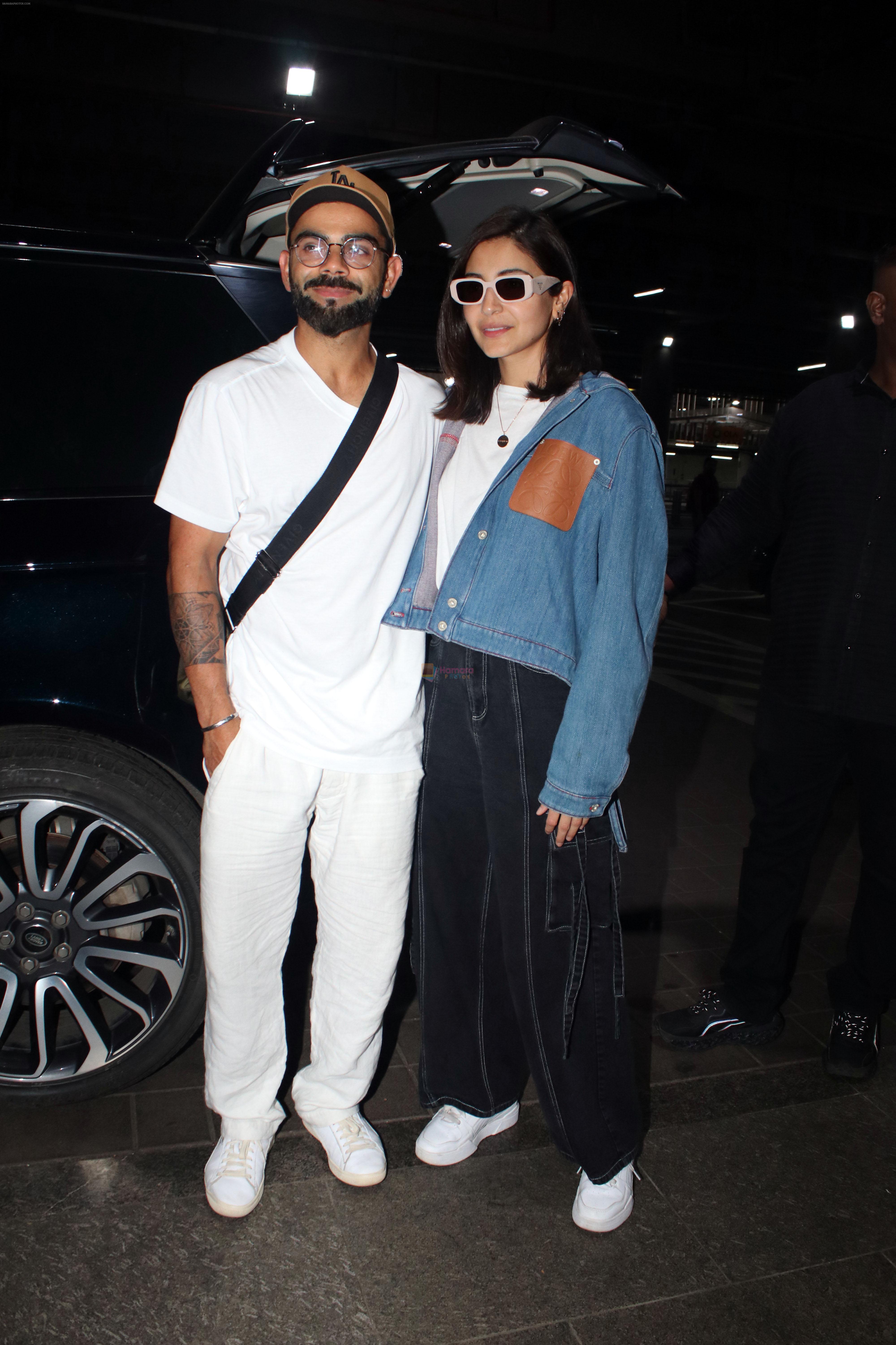 Virat Kohli and Anushka Sharma Spotted at the Airport on 12th August 2023