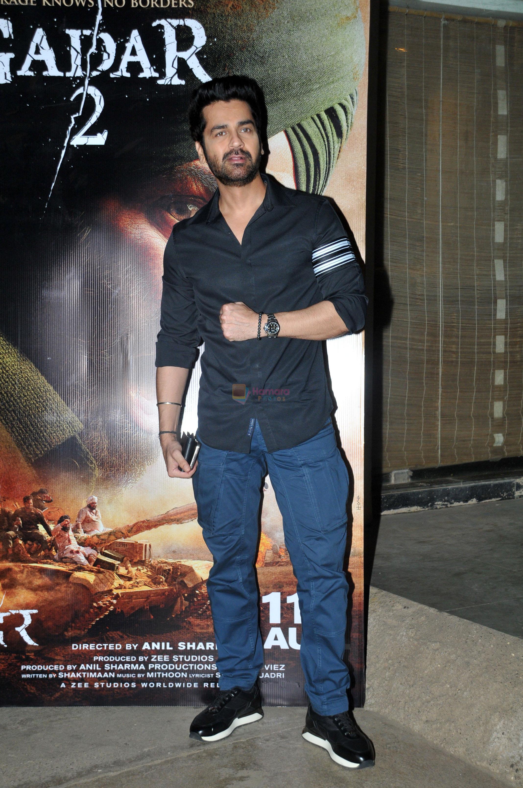 Arjan Bajwa at the Special Screening of Film Gadar 2 at Sunny Super Sound on 12th August 2023