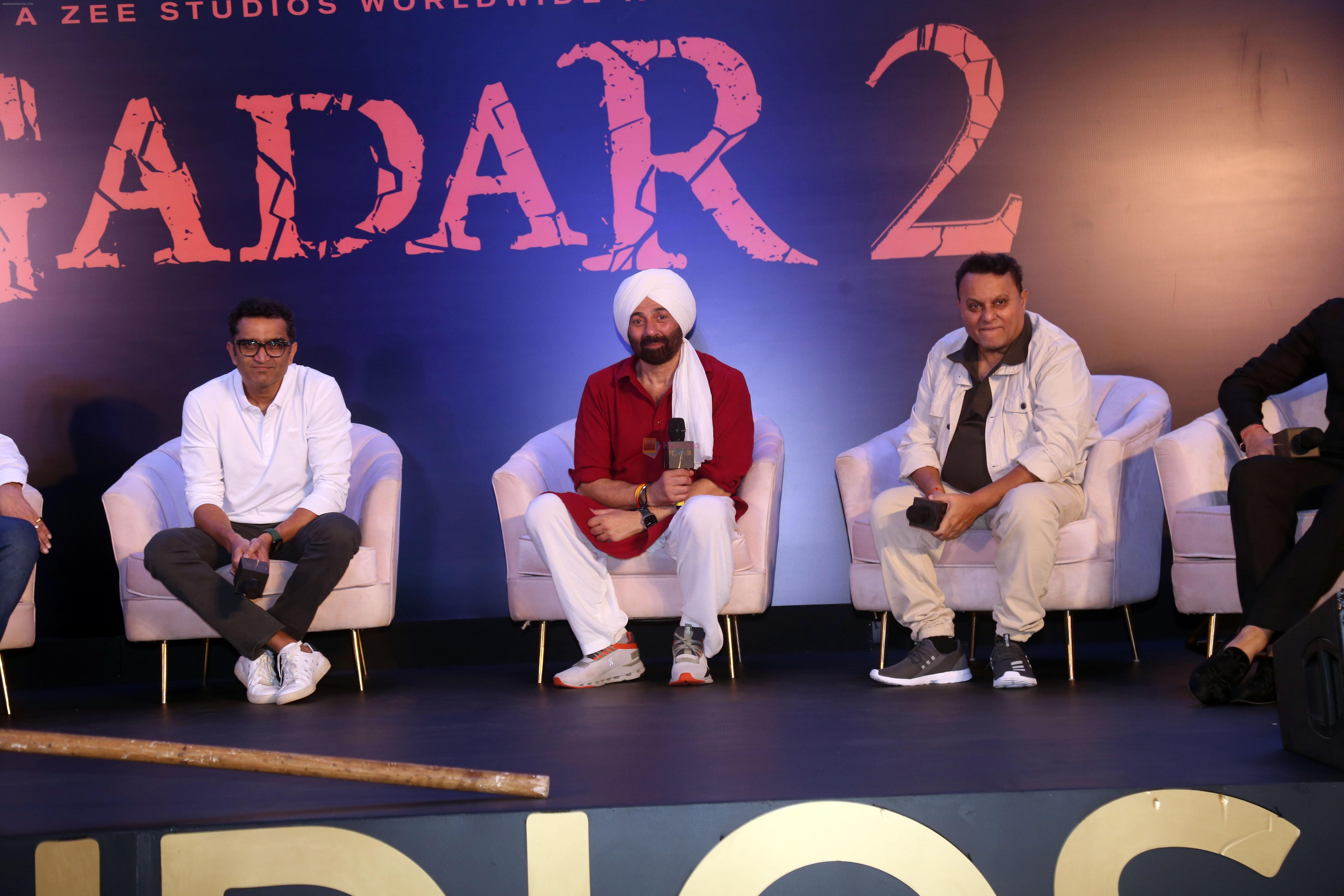Anil Sharma, Shariq Patel, Sunny Deol at Gadar 2 press conference on 14th August 2023