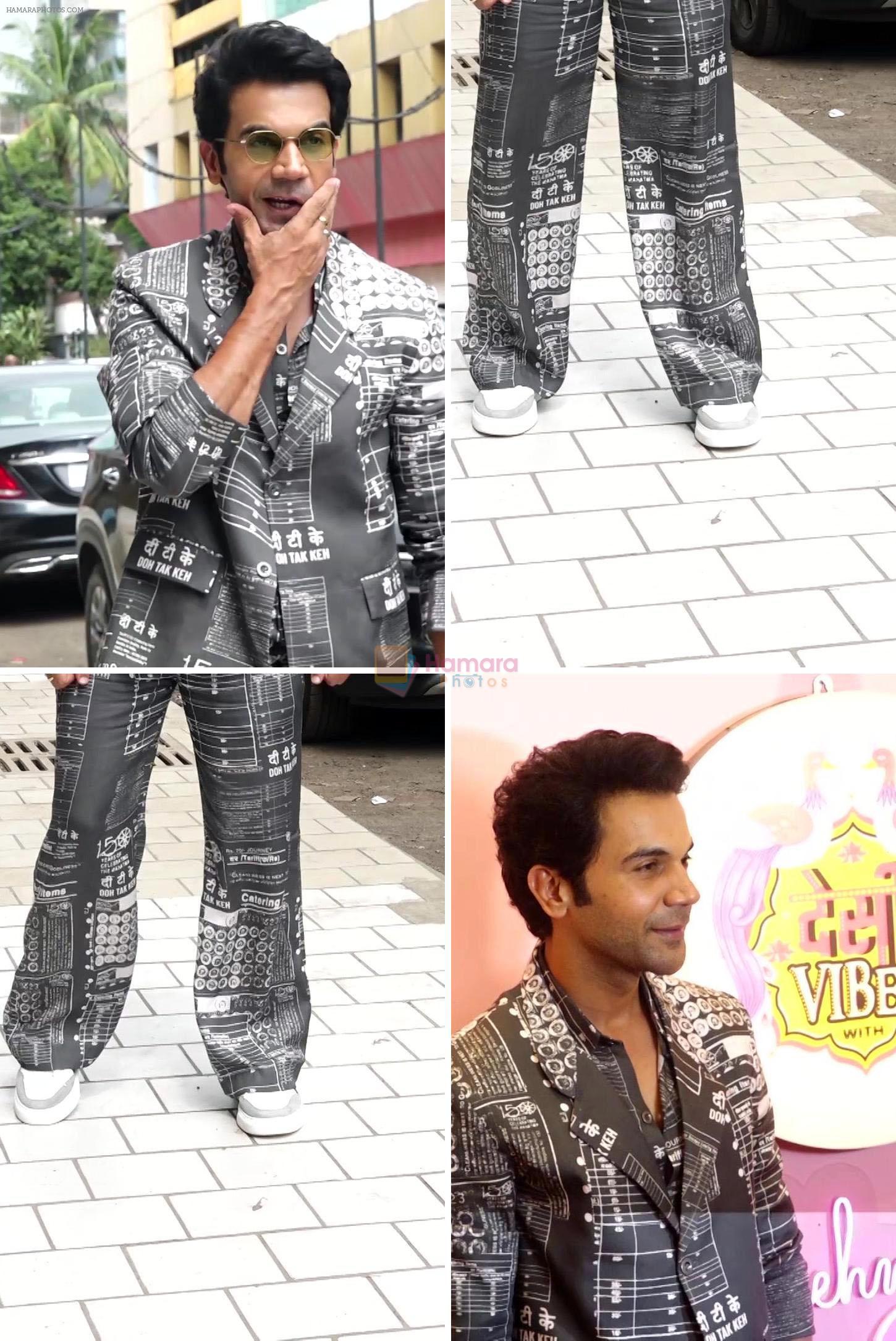 Rajkummar Rao Spotted At Desi Vibes For promotion of Guns and Gulaabs on 15th August 2023