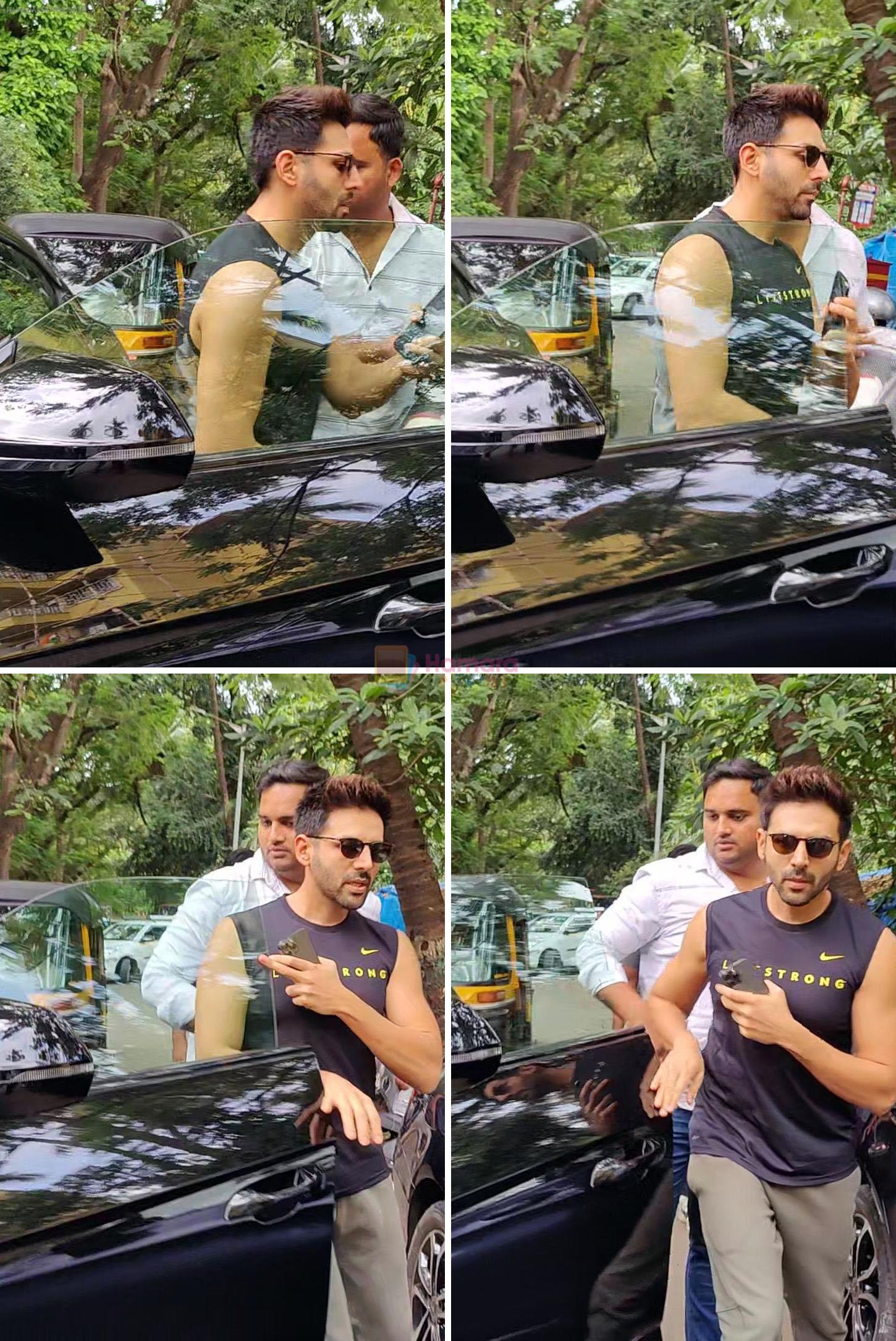 Kartik Aryan snapped at I Think Fitness in Juhu on 15th August 2023