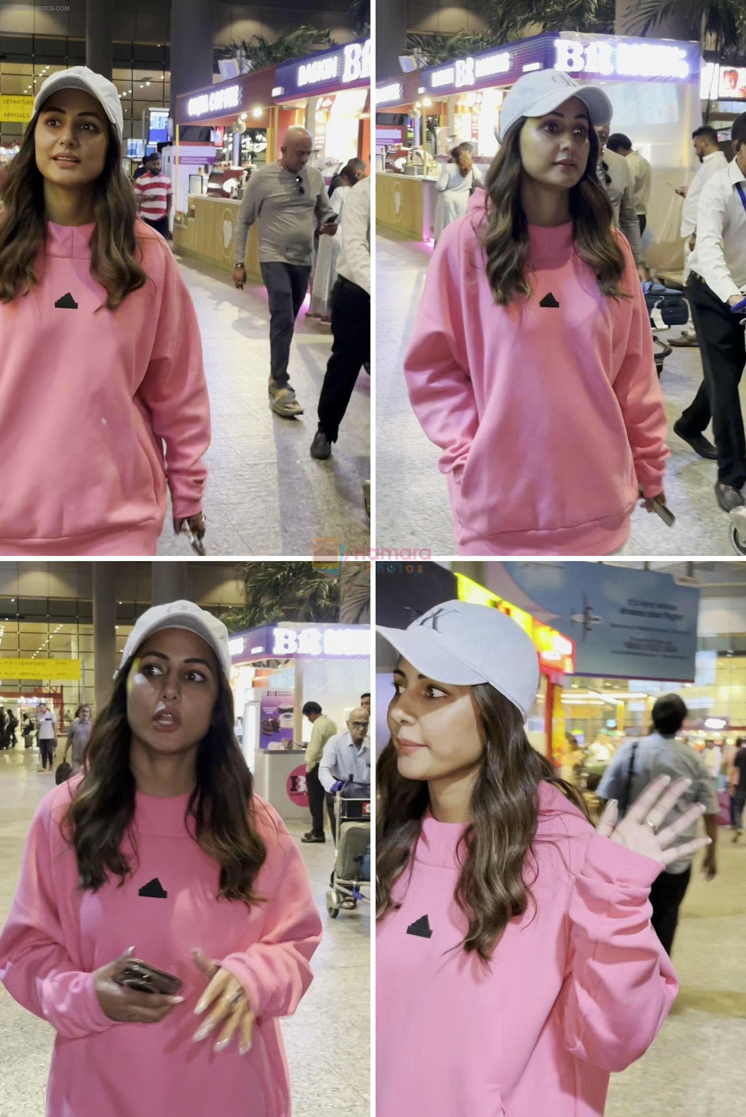 Hina Khan Spotted At Airport Arrival on 16th August 2023