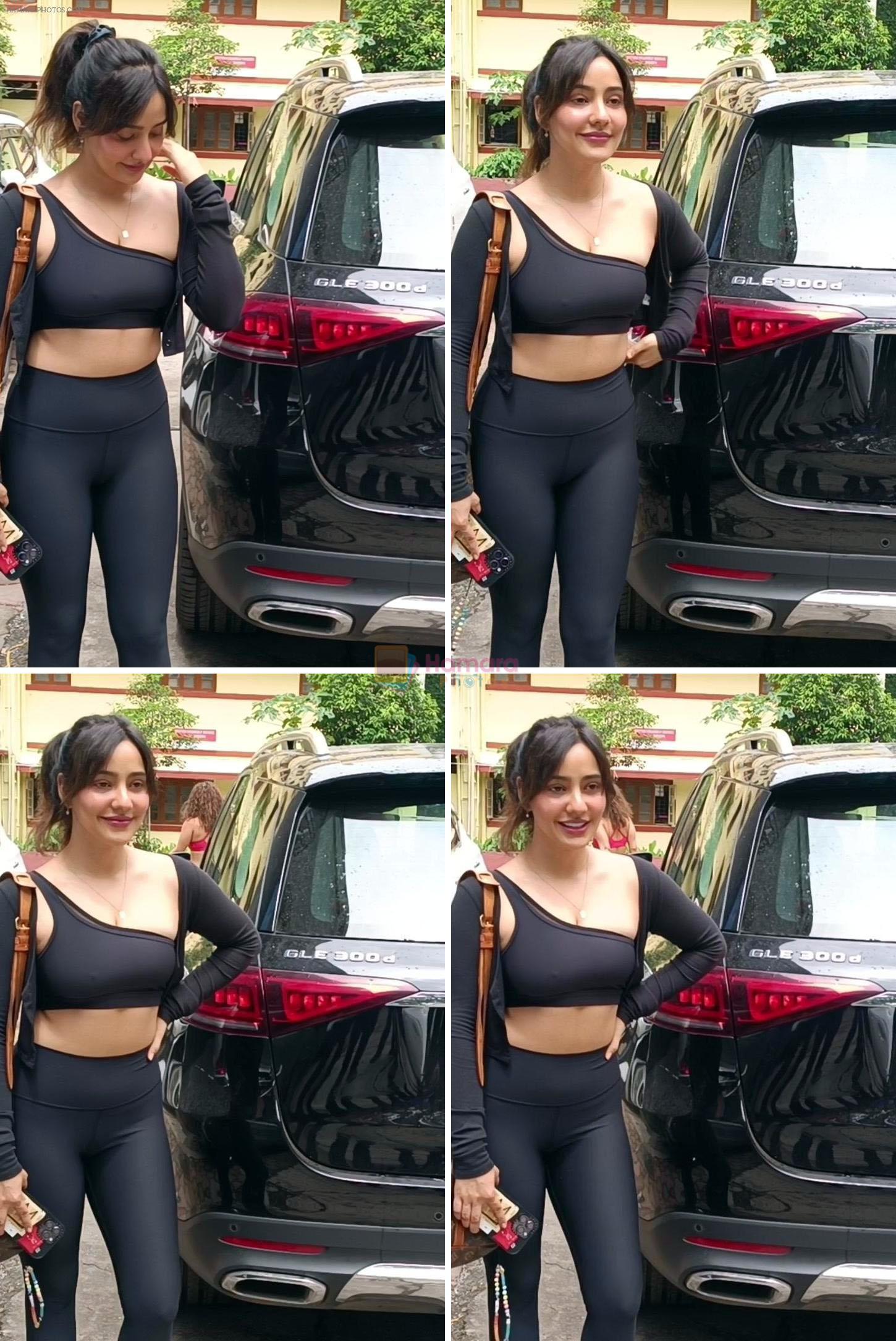 Neha Sharma and Aisha Sharma Spotted Outside Gym in Bandra on 10th August 2023