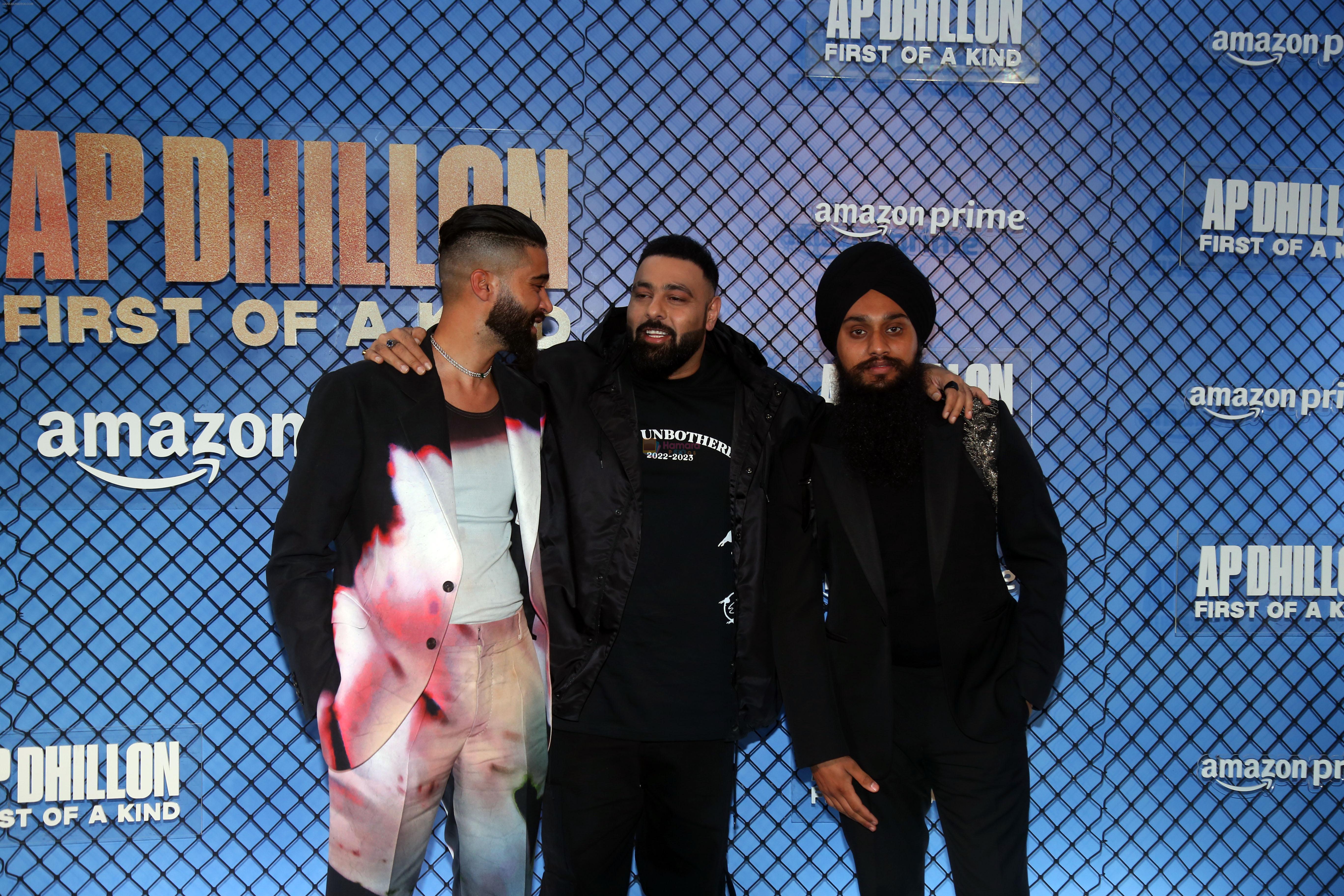 AP Dhillon, Badshah, Shinda Kahlon at the premiere of Docuseries AP Dhillon- First Of A Kind on 16th August 2023