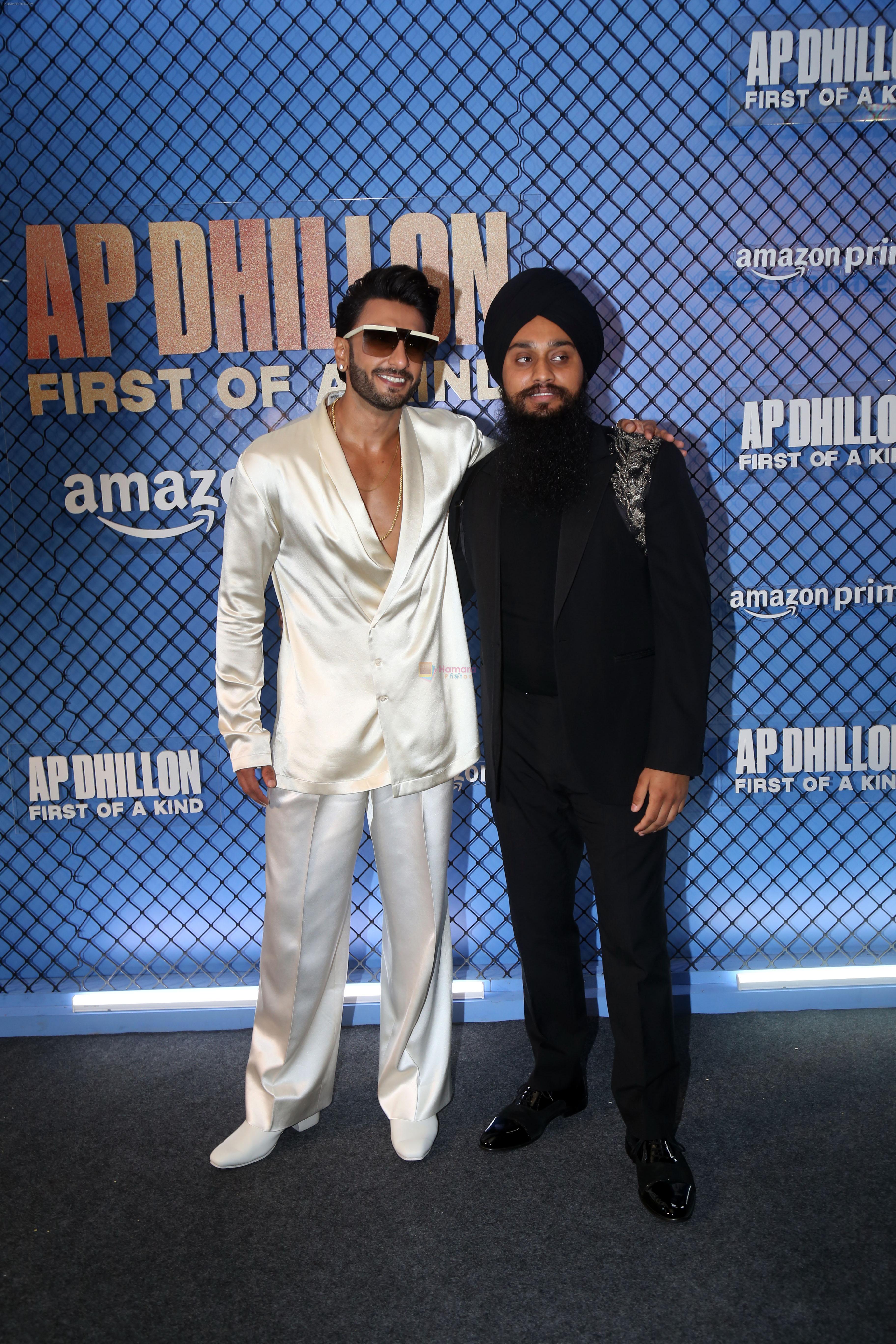 Ranveer Singh, Shinda Kahlon at the premiere of Docuseries AP Dhillon- First Of A Kind on 16th August 2023