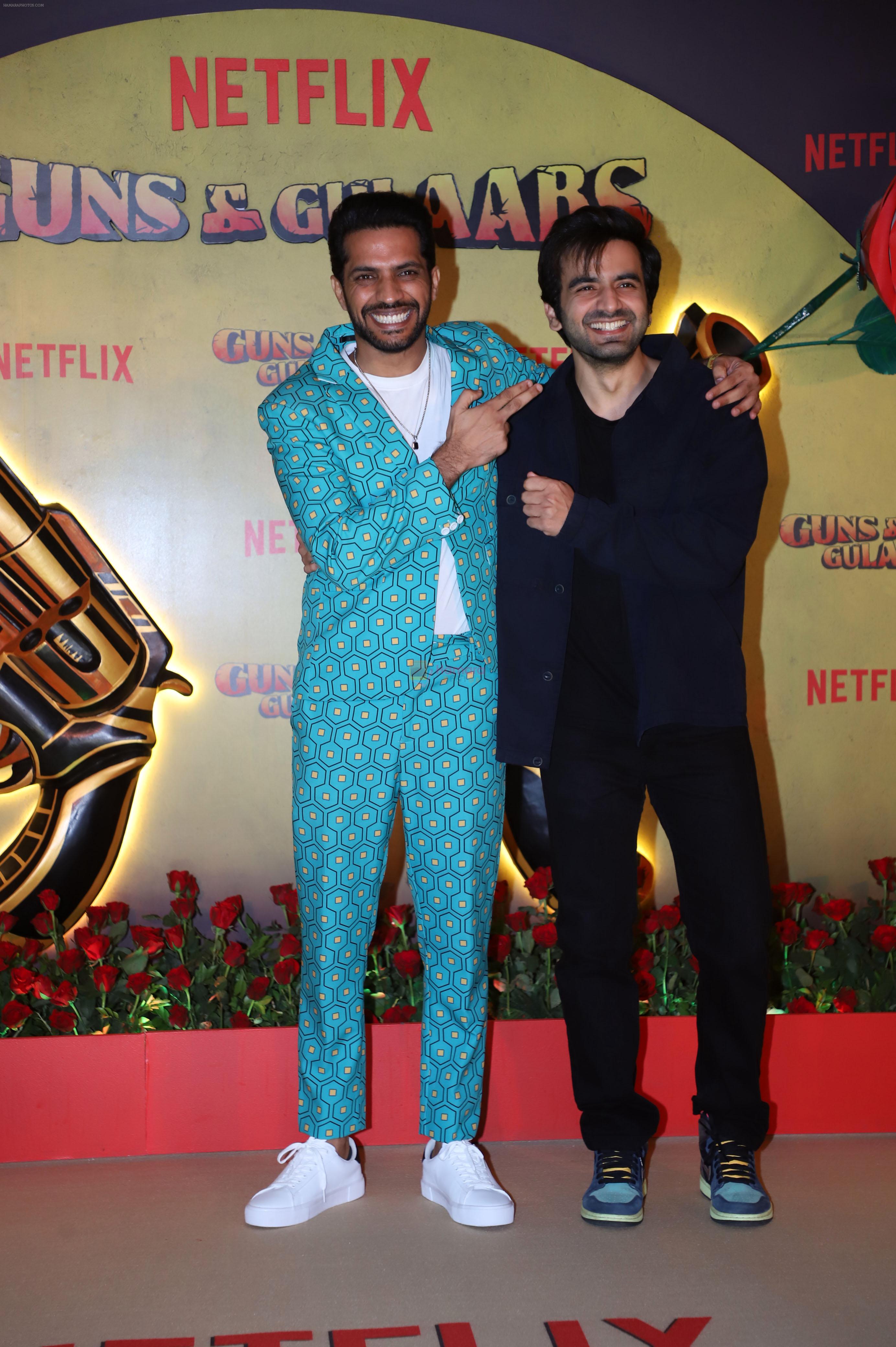 Ayush Mehra, Manuj Sharma at the premiere of Netflix Web Series Guns and Gulaabs on 16th August 2023