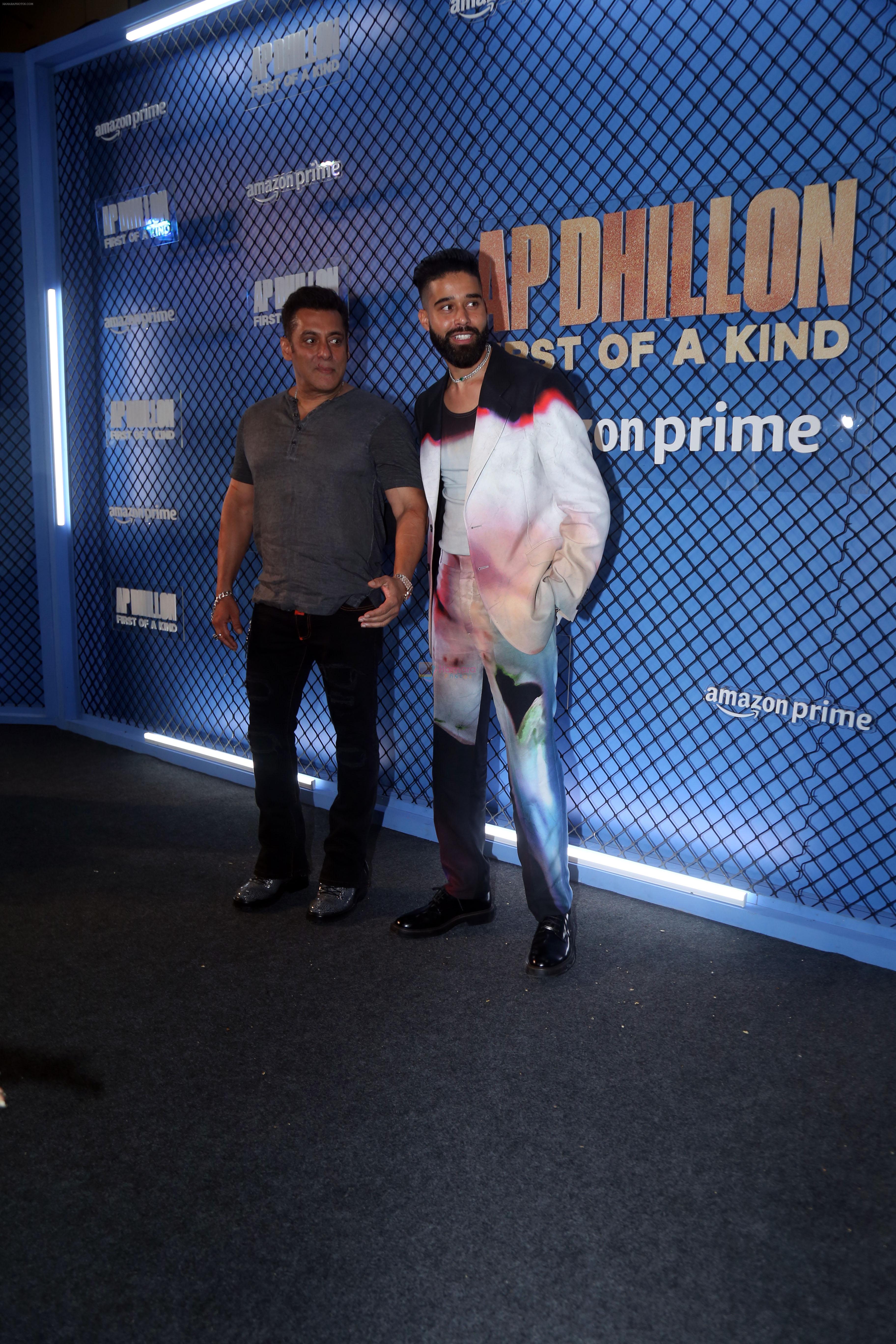 AP Dhillon, Salman Khan at the premiere of Docuseries AP Dhillon- First Of A Kind on 16th August 2023