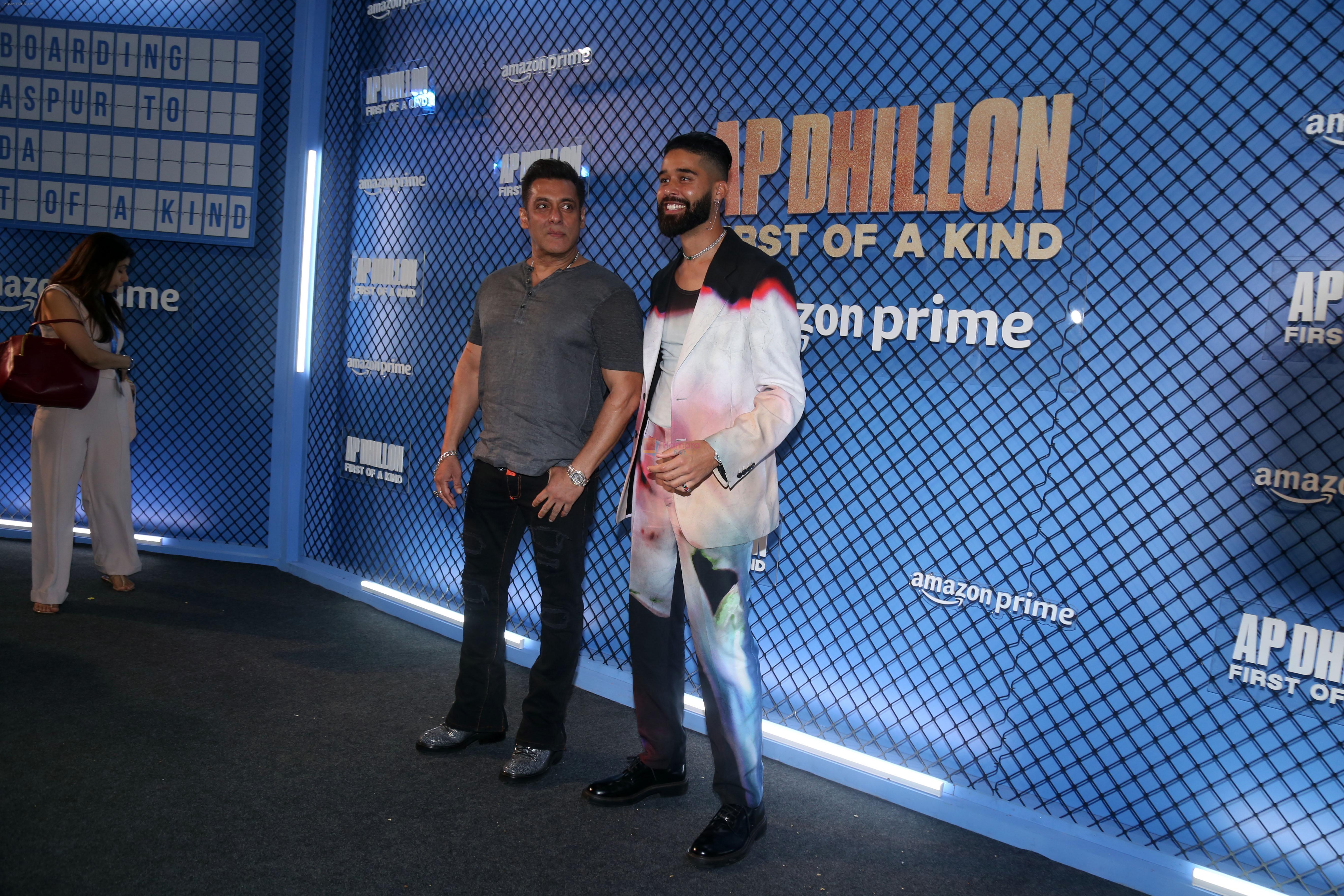 AP Dhillon, Salman Khan at the premiere of Docuseries AP Dhillon- First Of A Kind on 16th August 2023