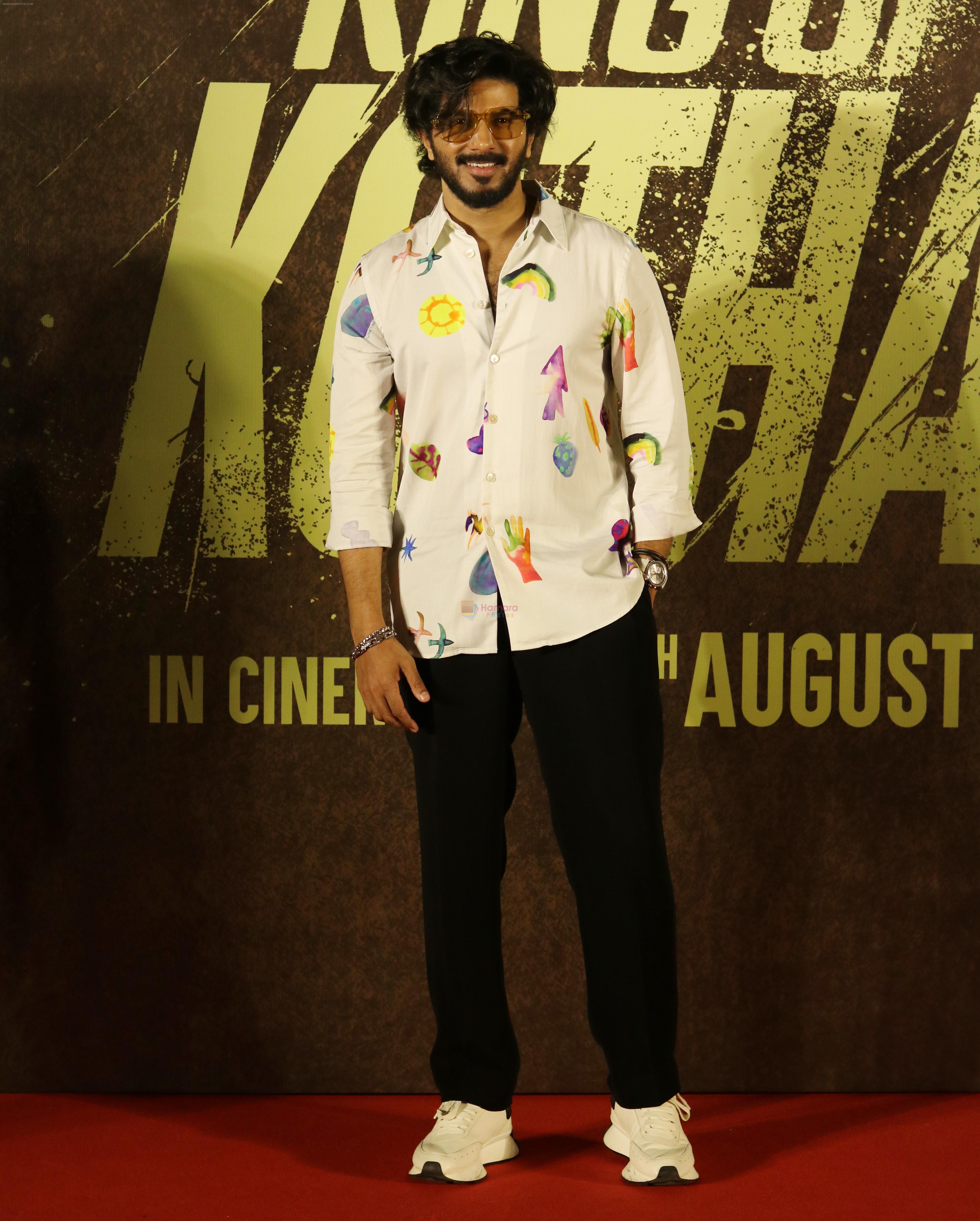 Dulquer Salmaan at the trailer and song launch of King of Kotha on 17th August 2023