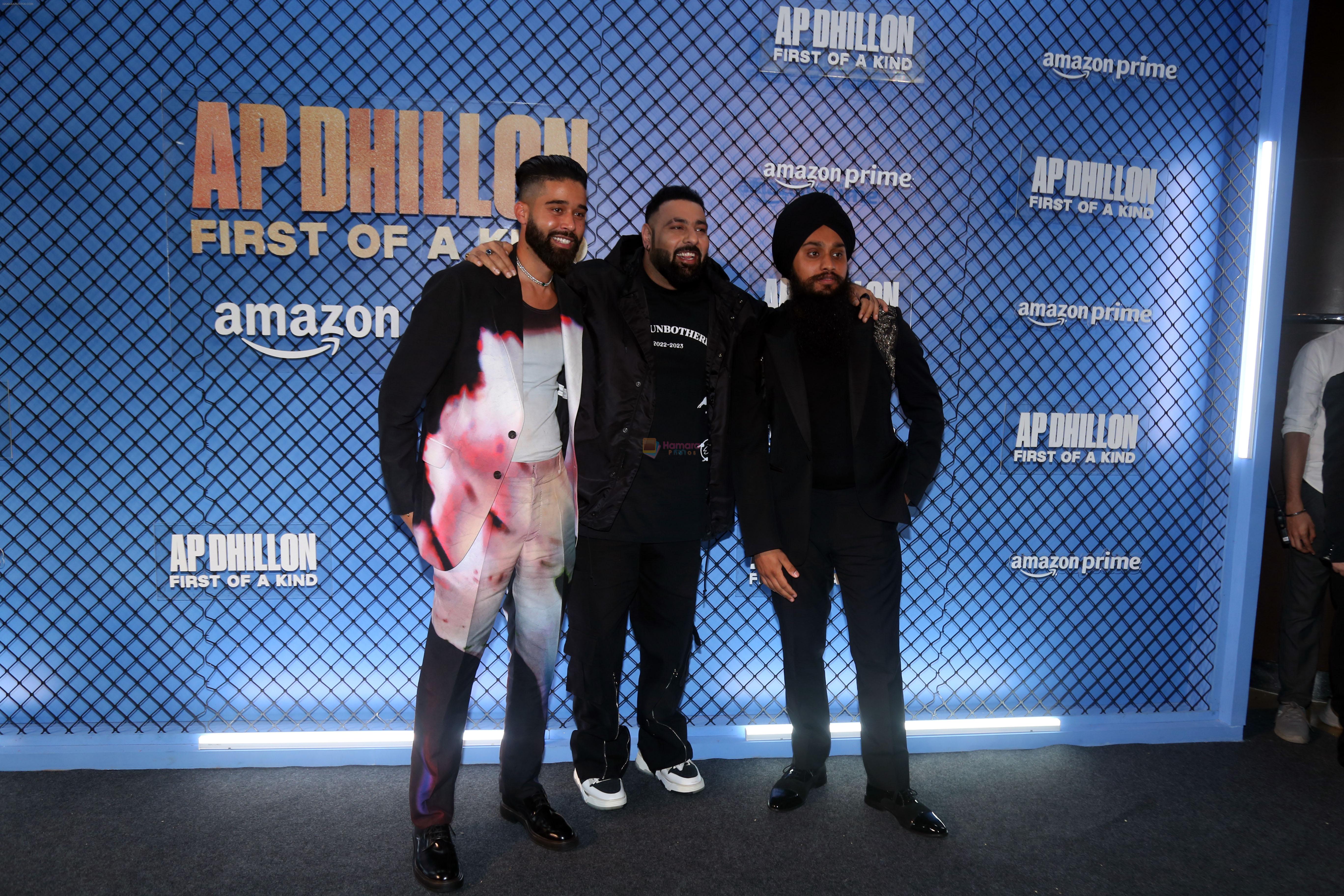 AP Dhillon, Badshah, Shinda Kahlon at the premiere of Docuseries AP Dhillon- First Of A Kind on 16th August 2023