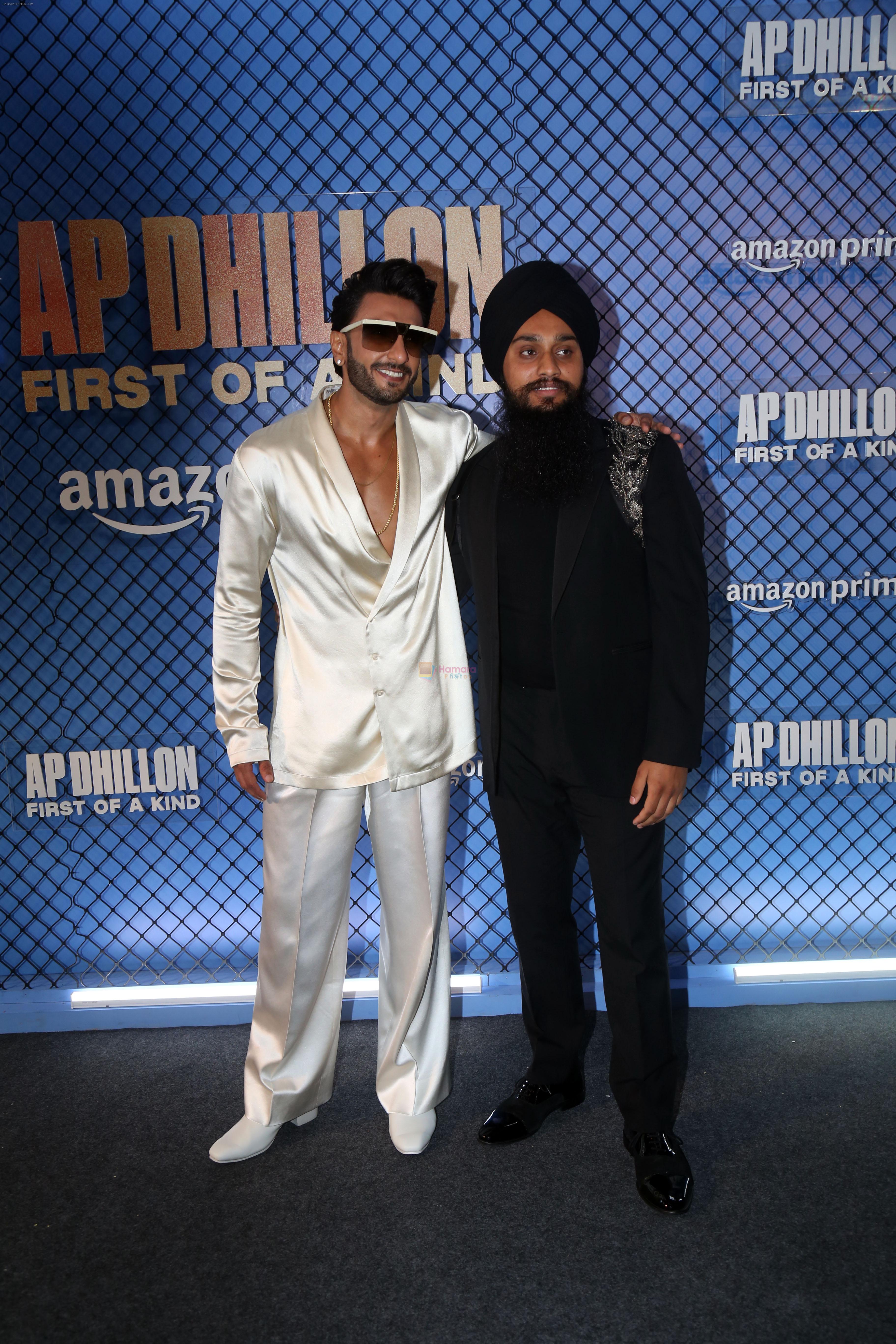 Ranveer Singh, Shinda Kahlon at the premiere of Docuseries AP Dhillon- First Of A Kind on 16th August 2023