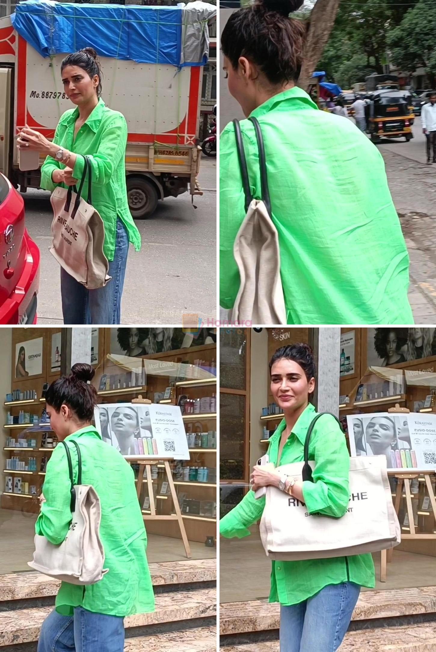 Karishma Tanna Spotted Outside Geetanjali Salon In Bandra on 18th August 2023