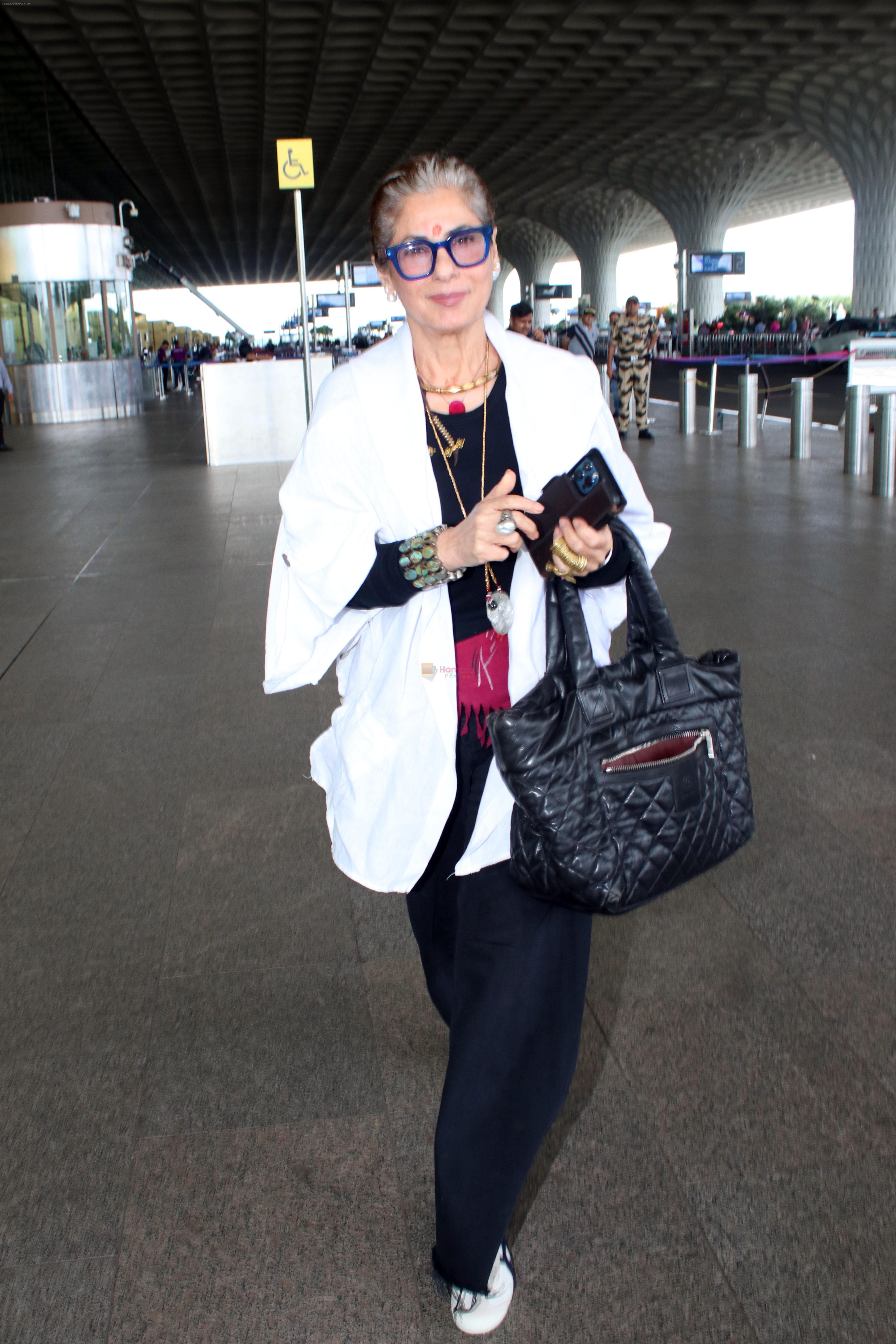 Dimple Kapadia Spotted At Airport  Departure on 18th August 2023