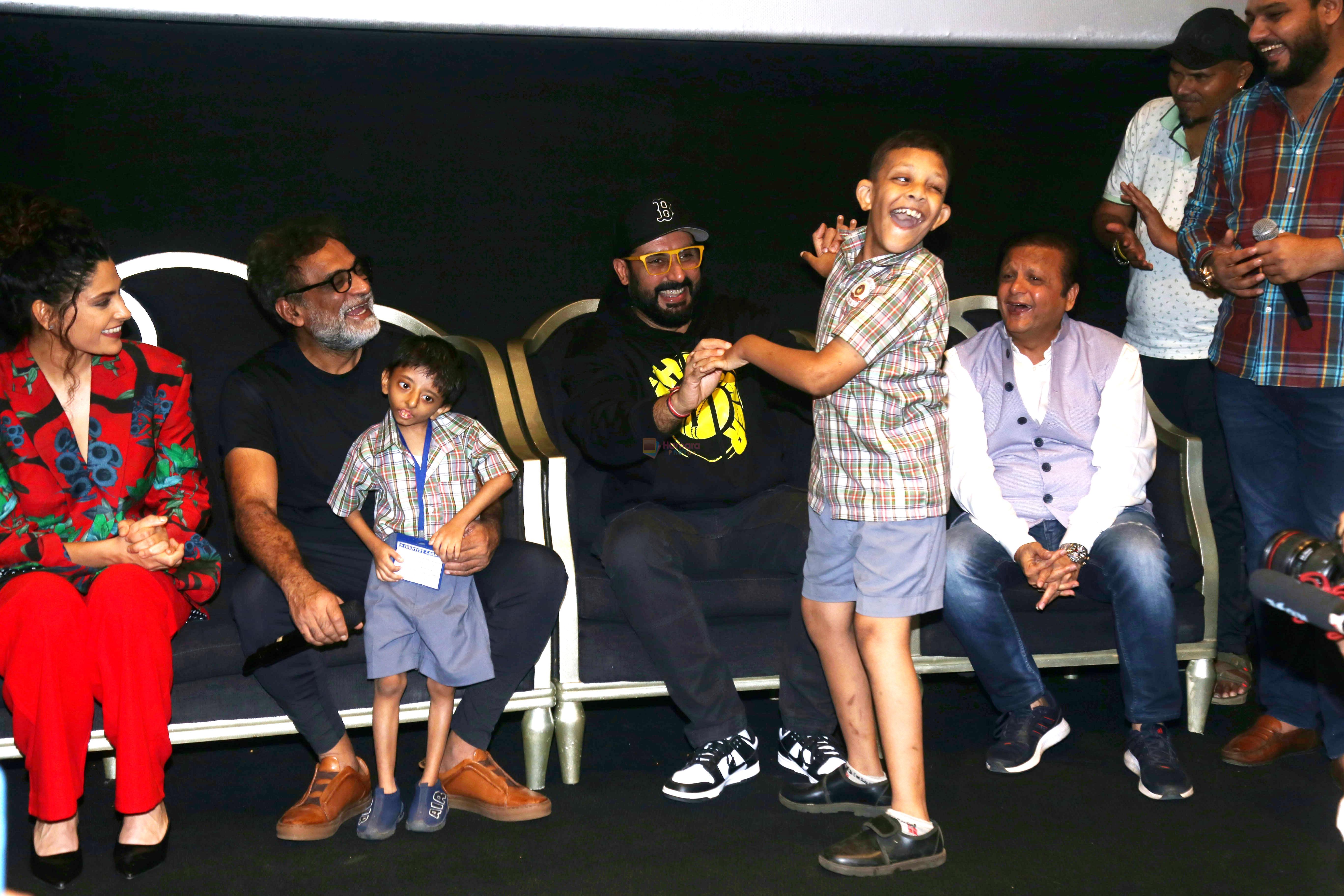 Abhishek Bachchan, Asif Bhamla, R. Balki, Saiyami Kher celebrate Ghoomer release with differently abled kids at PVR Le Reve in Bandra on 21st August 2023