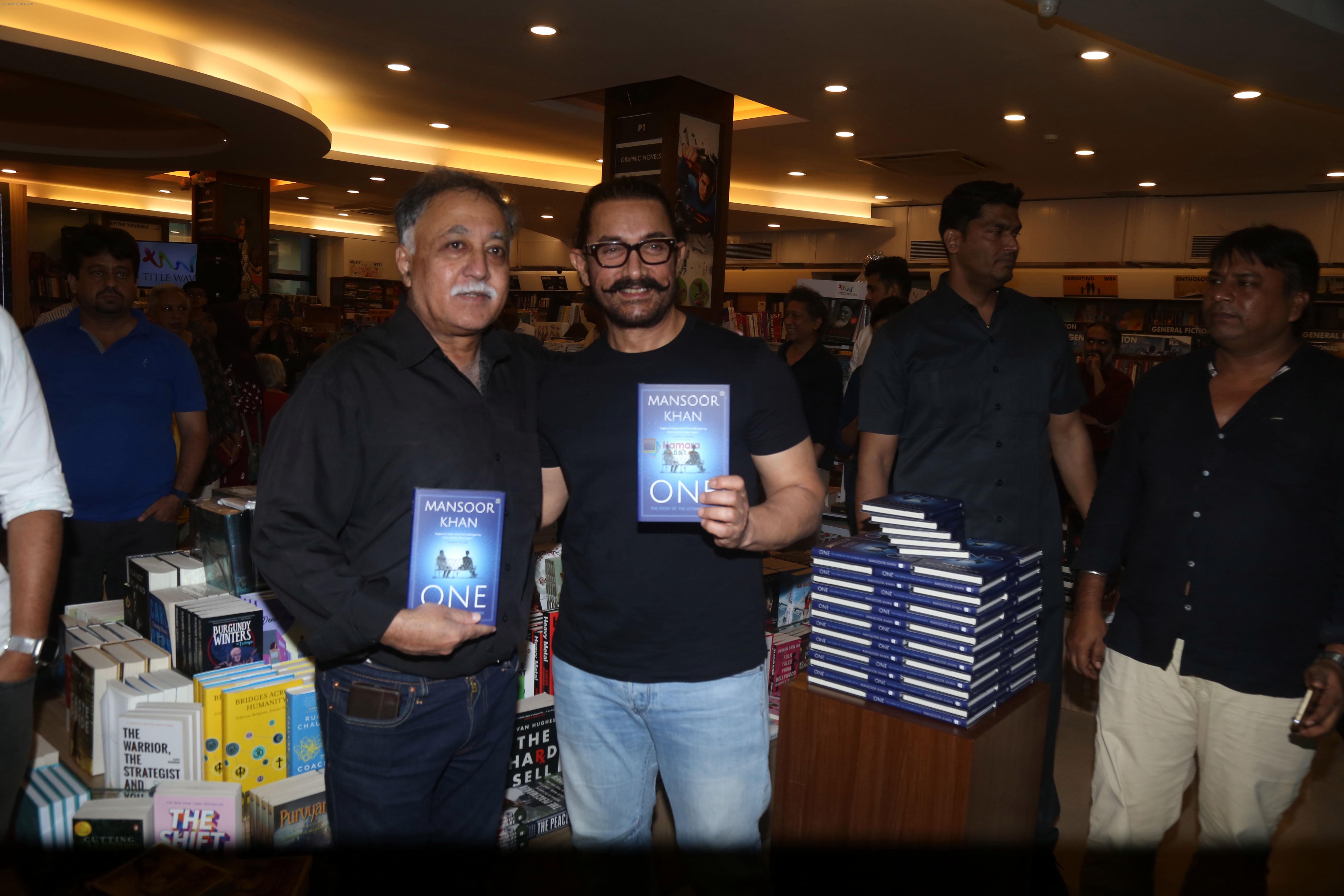 Aamir Khan, Mansoor Khan at the Book Launch of ONE The Story of the Ultimate Myth by Mansoor Khan on 21st August 2023