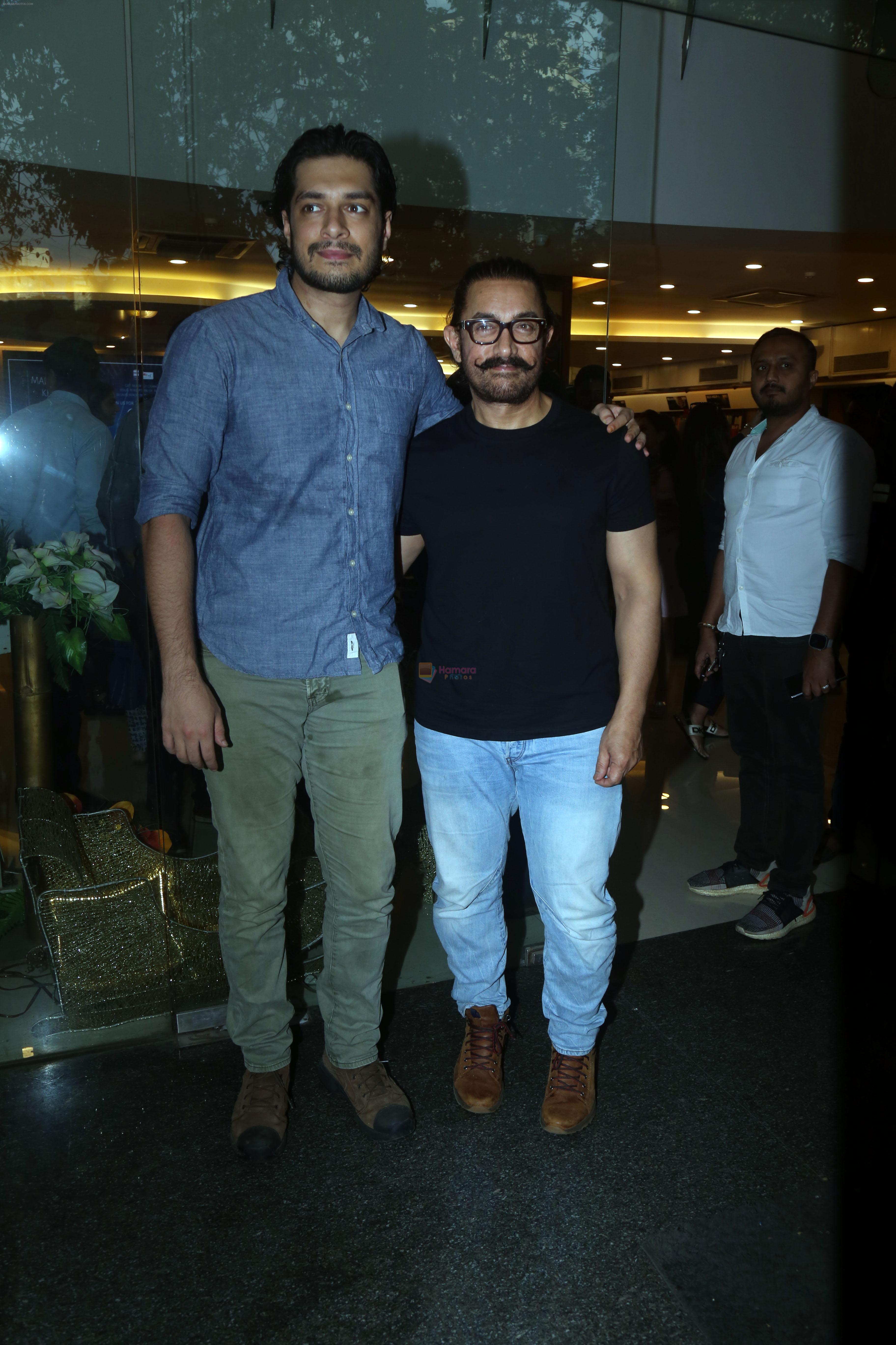 Aamir Khan, Junaid Khan at the Book Launch of ONE The Story of the Ultimate Myth by Mansoor Khan on 21st August 2023