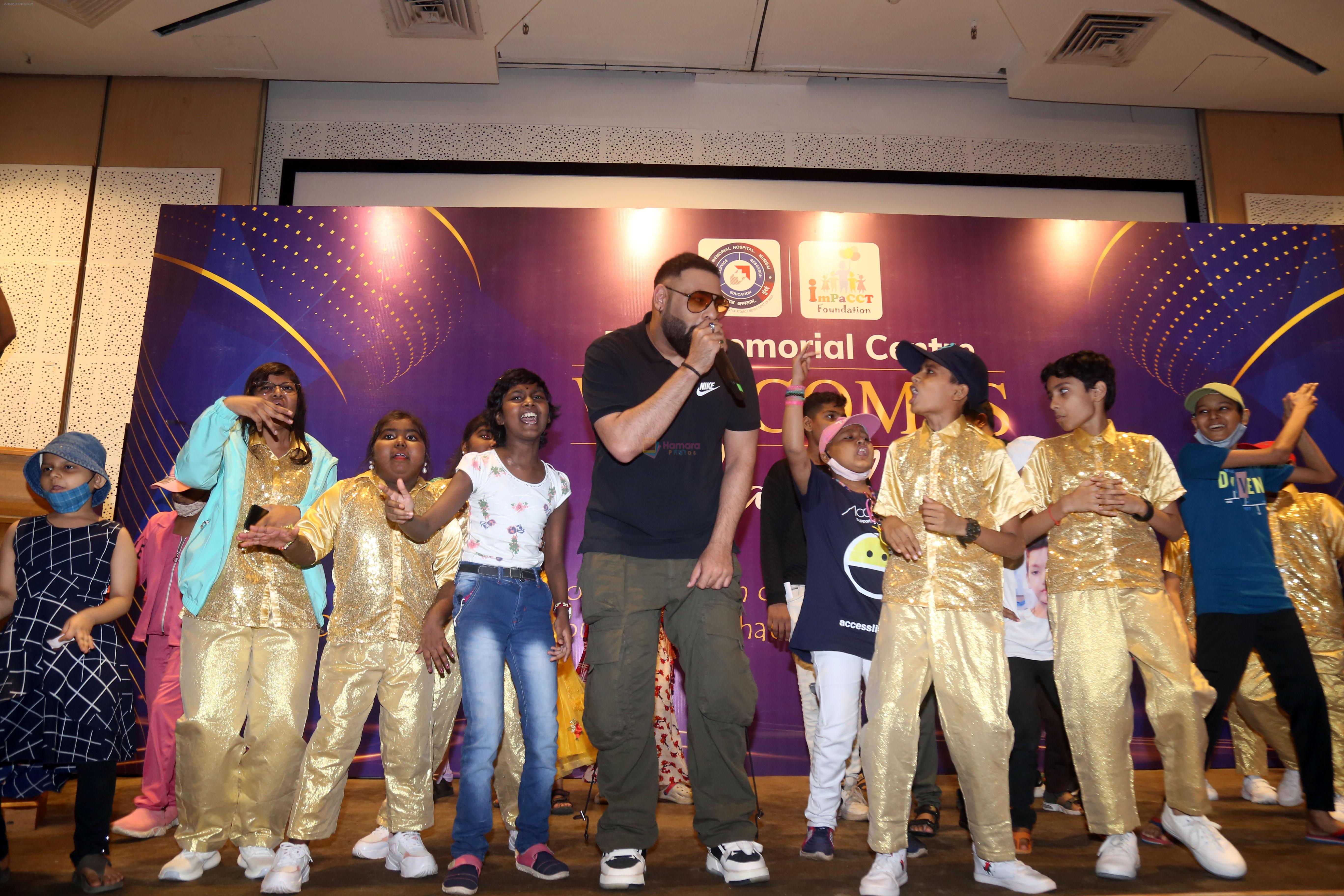 Rapper Badshah performs for children at the The Tata Memorial Hospital on 23rd August 2023