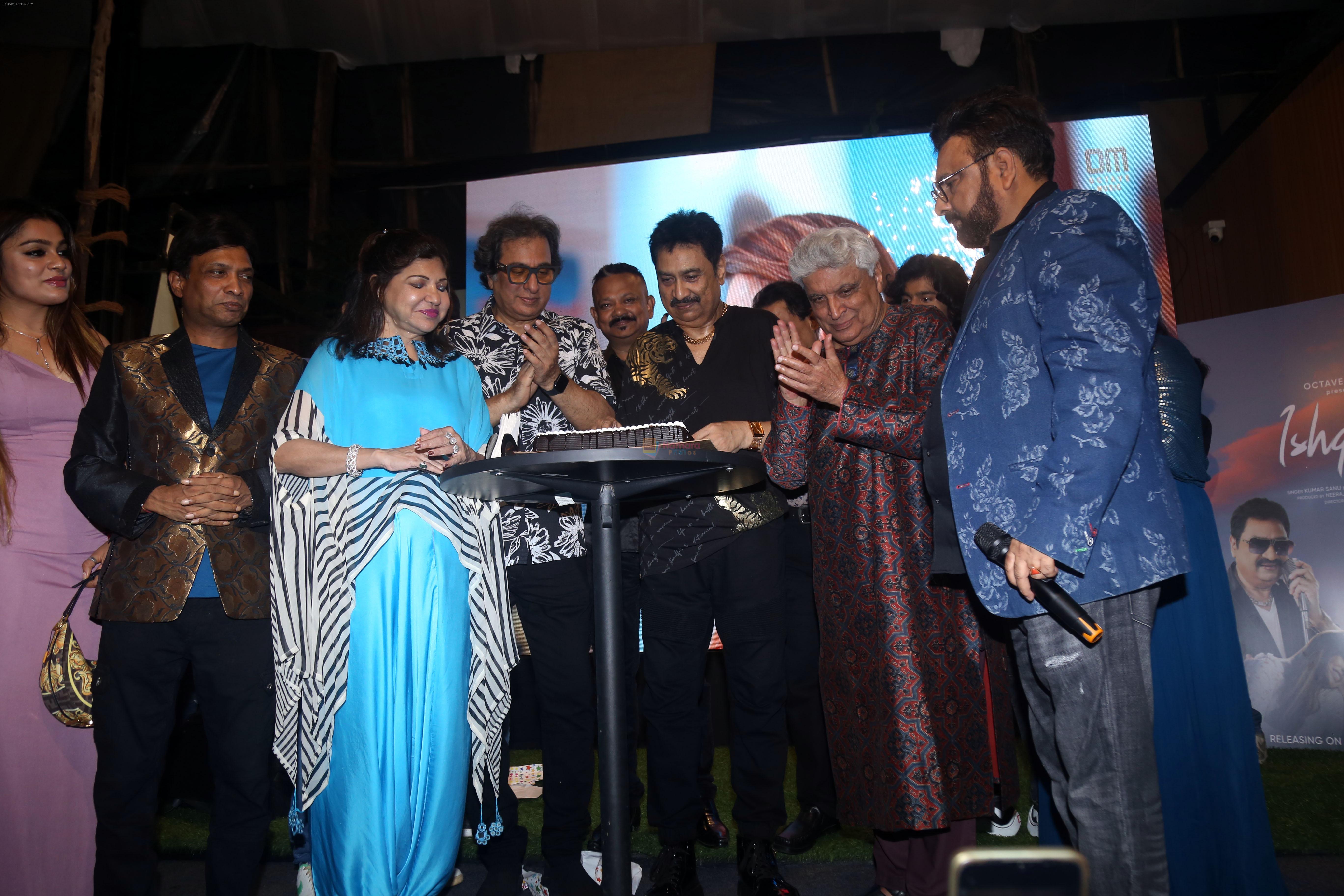Alka Yagnik, Javed Akhtar, Kumar Sanu, Neeraj Mishra, Shikha Verma, Sunil Pal, Talat Aziz at the Launch of Octave Music and Ishq Hai Song on 22nd August 2023