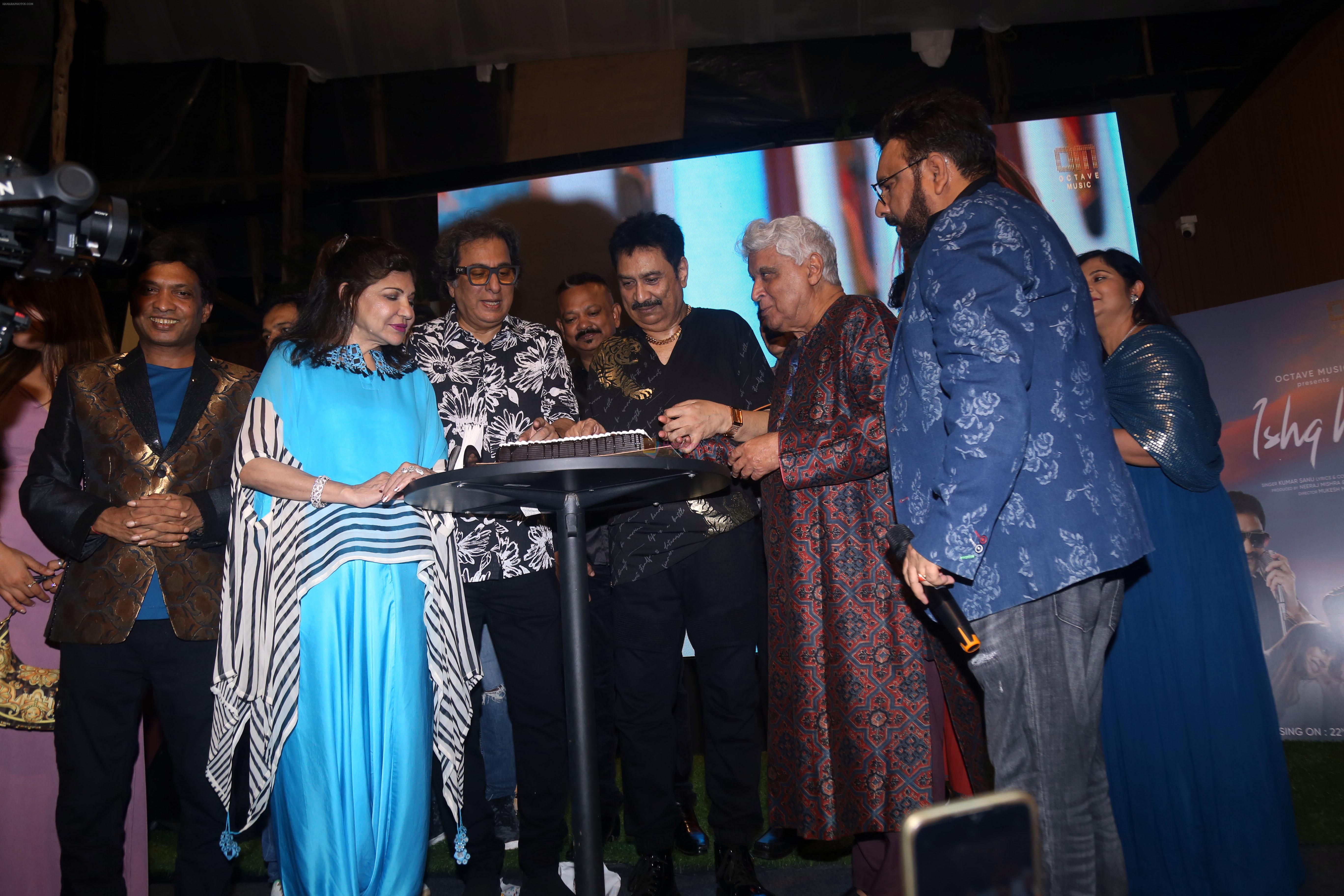 Alka Yagnik, Javed Akhtar, Kumar Sanu, Neeraj Mishra, Shikha Mishra, Sunil Pal, Talat Aziz at the Launch of Octave Music and Ishq Hai Song on 22nd August 2023