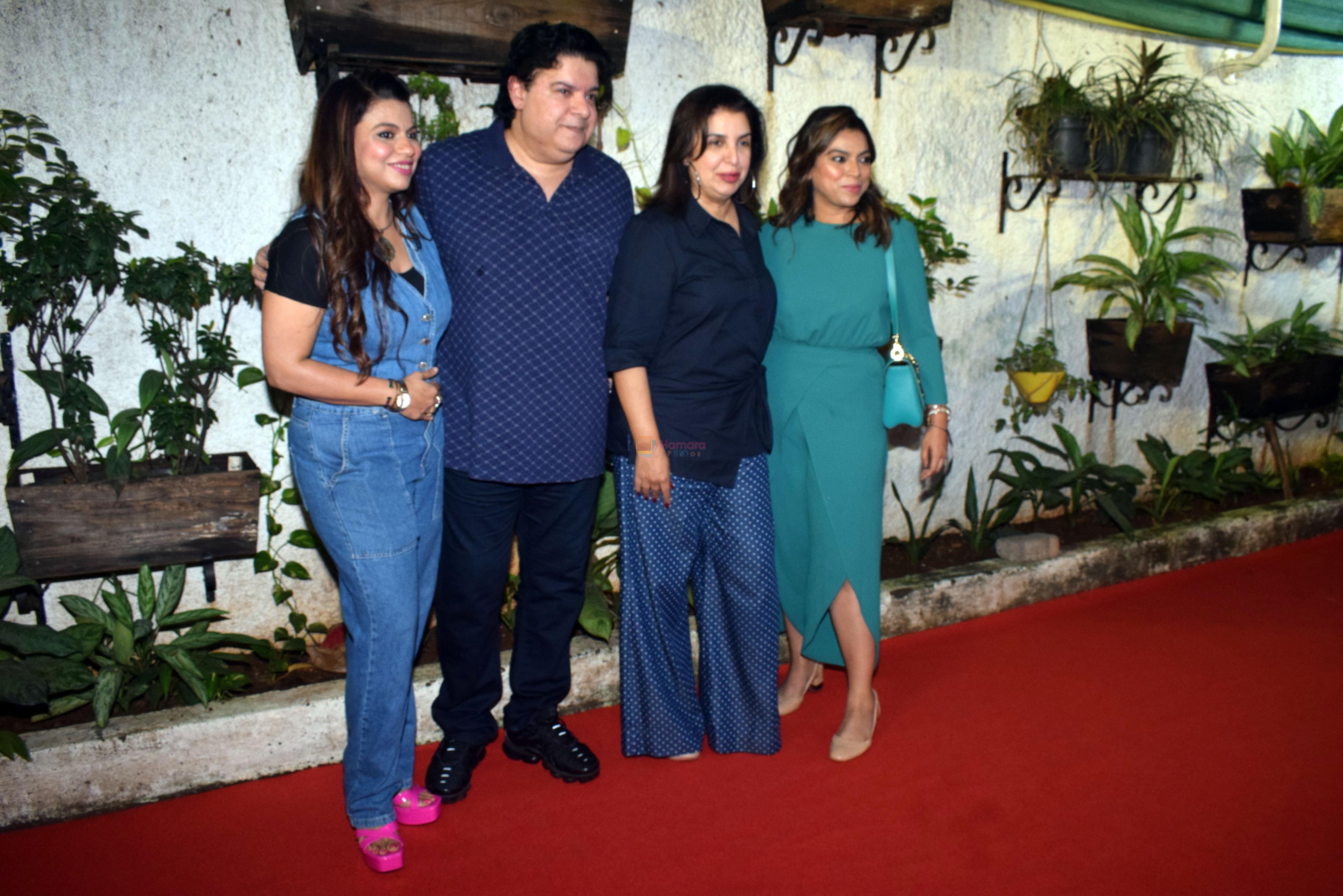Farah Khan, Neeti Simoes, Preeti Simoes, Sajid Khan at the premiere of Aakhri Sach series