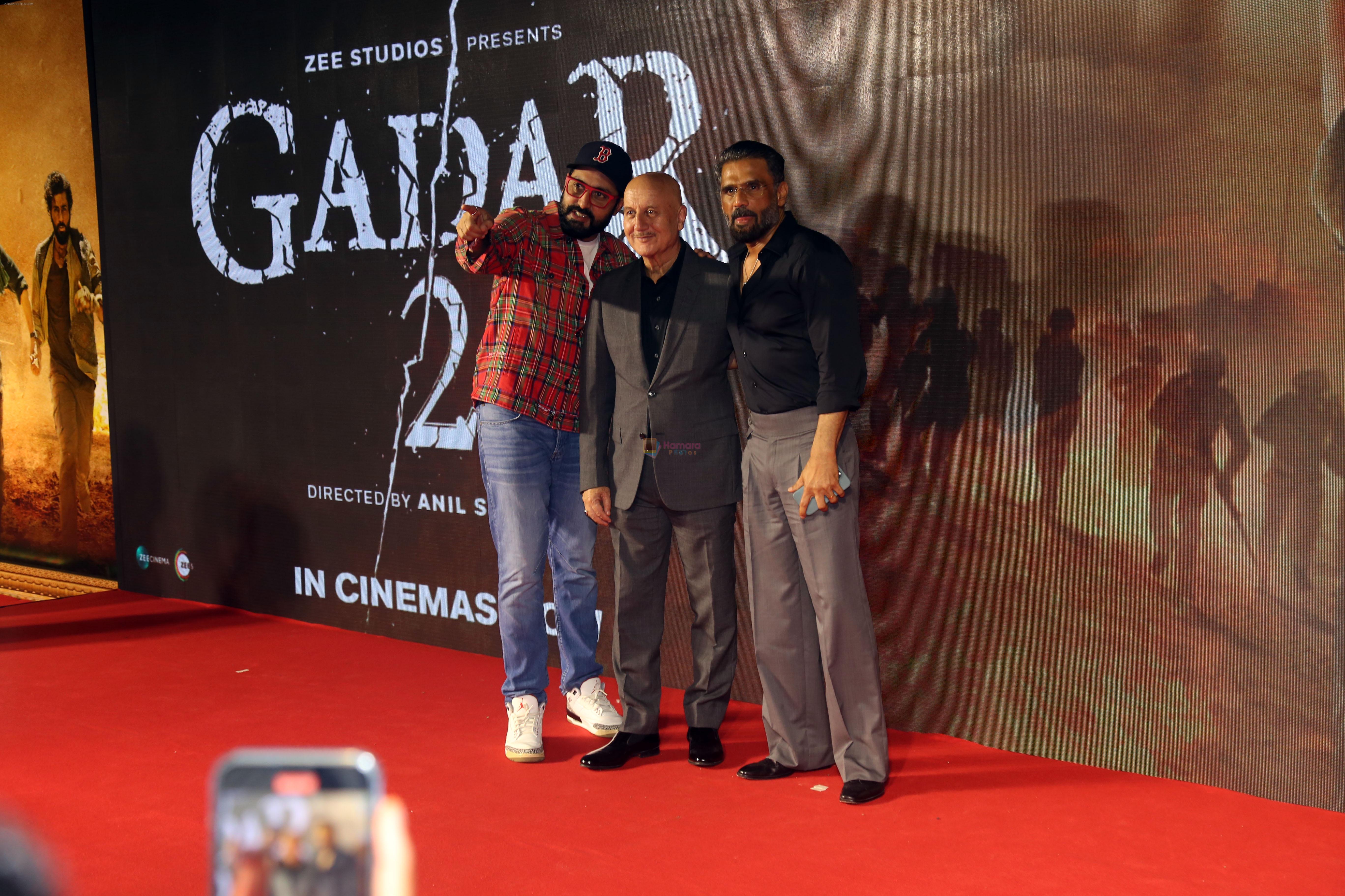 Abhishek Bachchan, Anupam Kher, Suniel Shetty at Gadar 2 Success Party on 2nd Sept 2023
